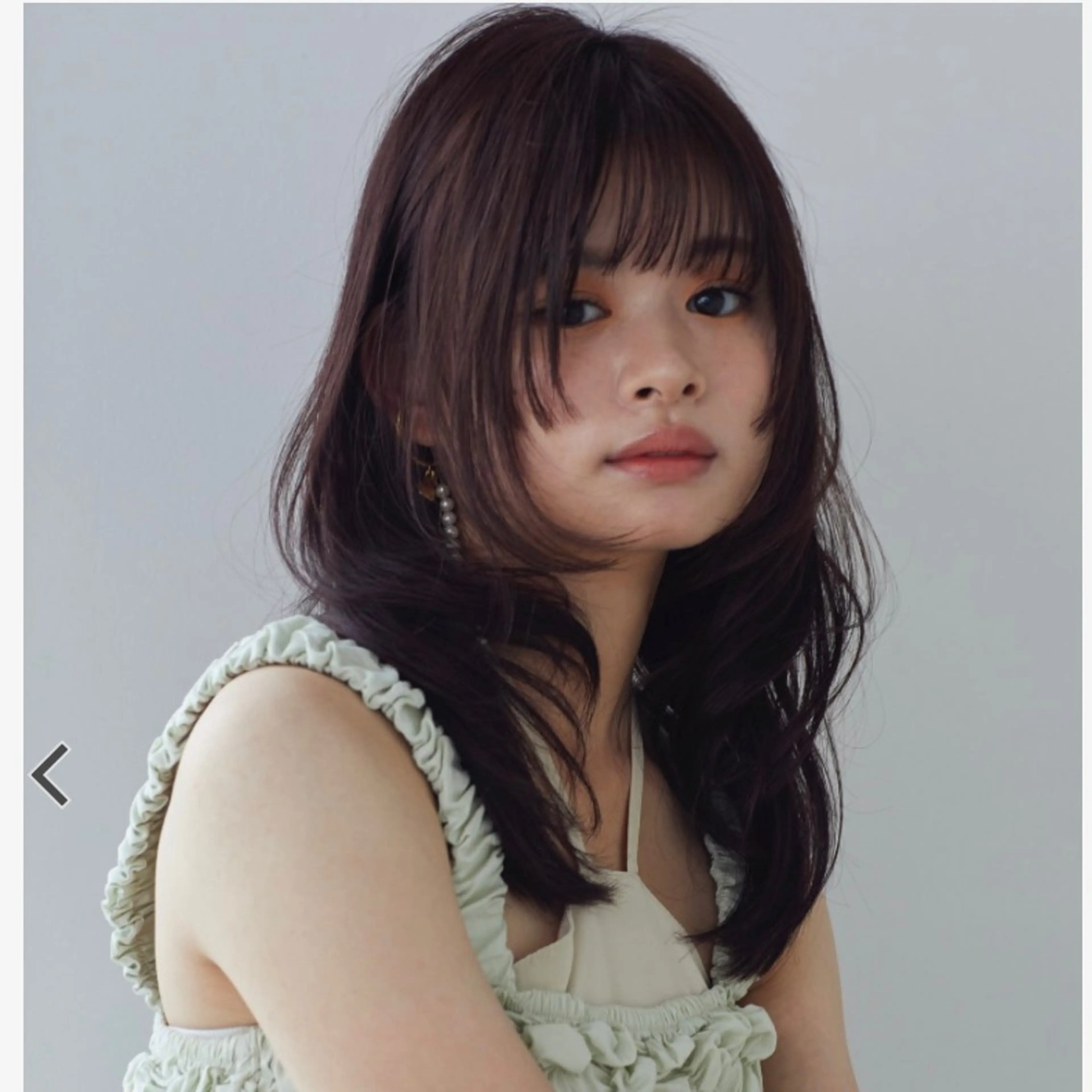 セミロング カラー パーマ ヘアアレンジ ブリーチ ブリーチなしカラー レイヤーカット 小野寺瑞希 /最小顔カットのヘアスタイル