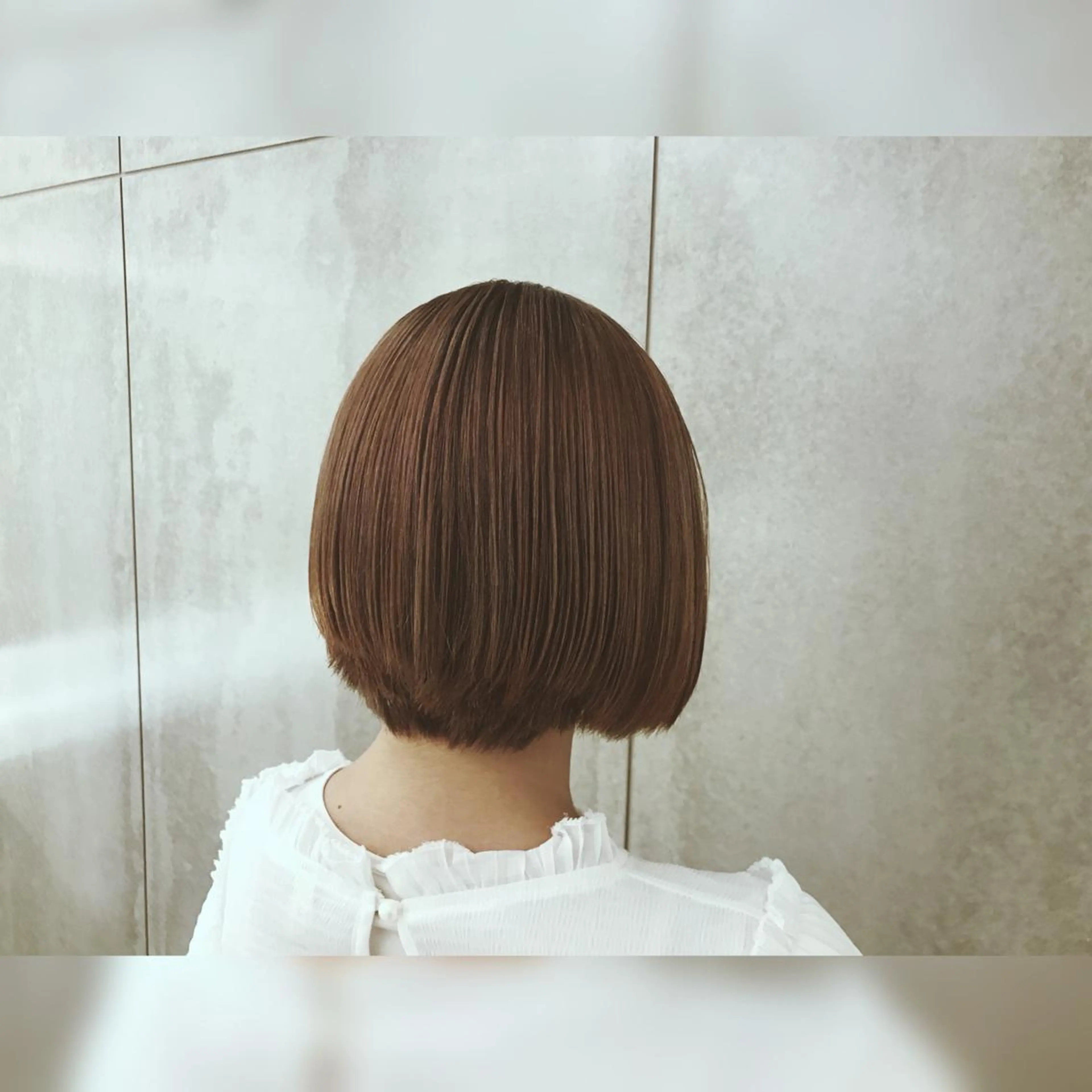 ミディアム カラー ベージュカラー ダブルカラー 外国人風カラー ショート/脱白髪染め ☆宇﨑悠実のヘアスタイル