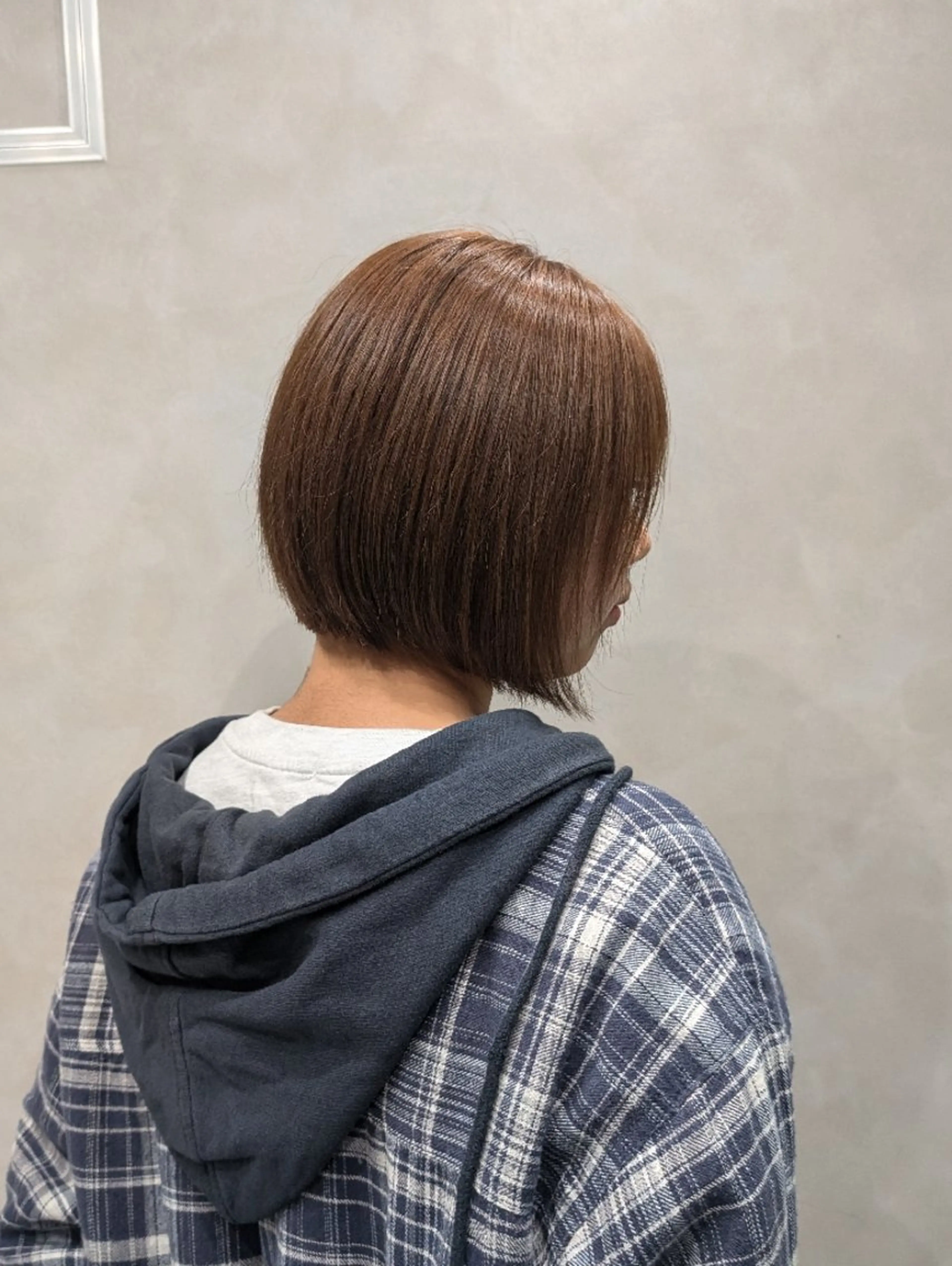 ショート カラー 切りっぱなしボブ ボブ 顔周りカット 似合わせカット 髪質改善/ 上村旺武のヘアスタイル