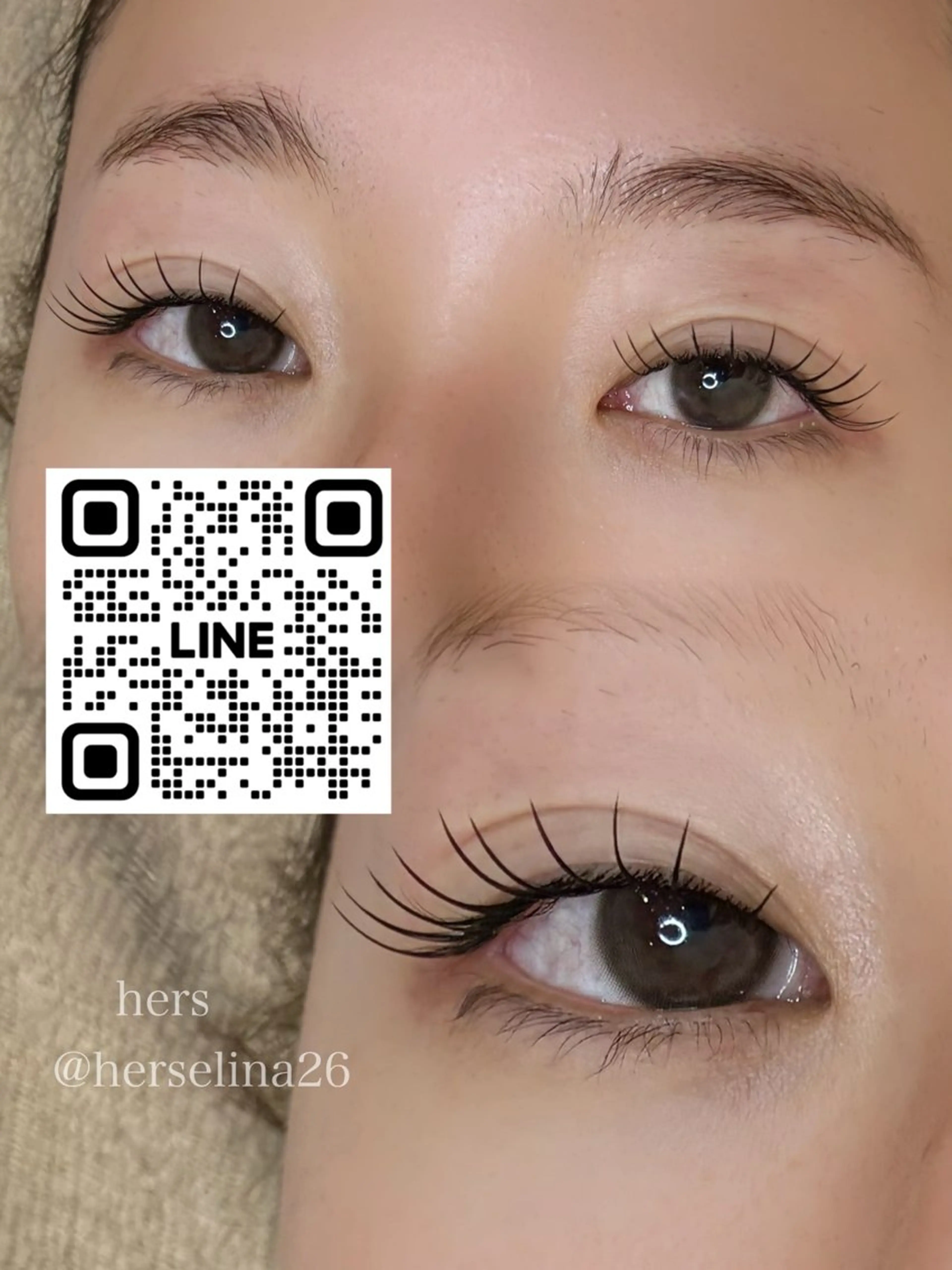 マツエク・マツパ フラットラッシュ herseye ELINAのマツエク・マツパデザイン