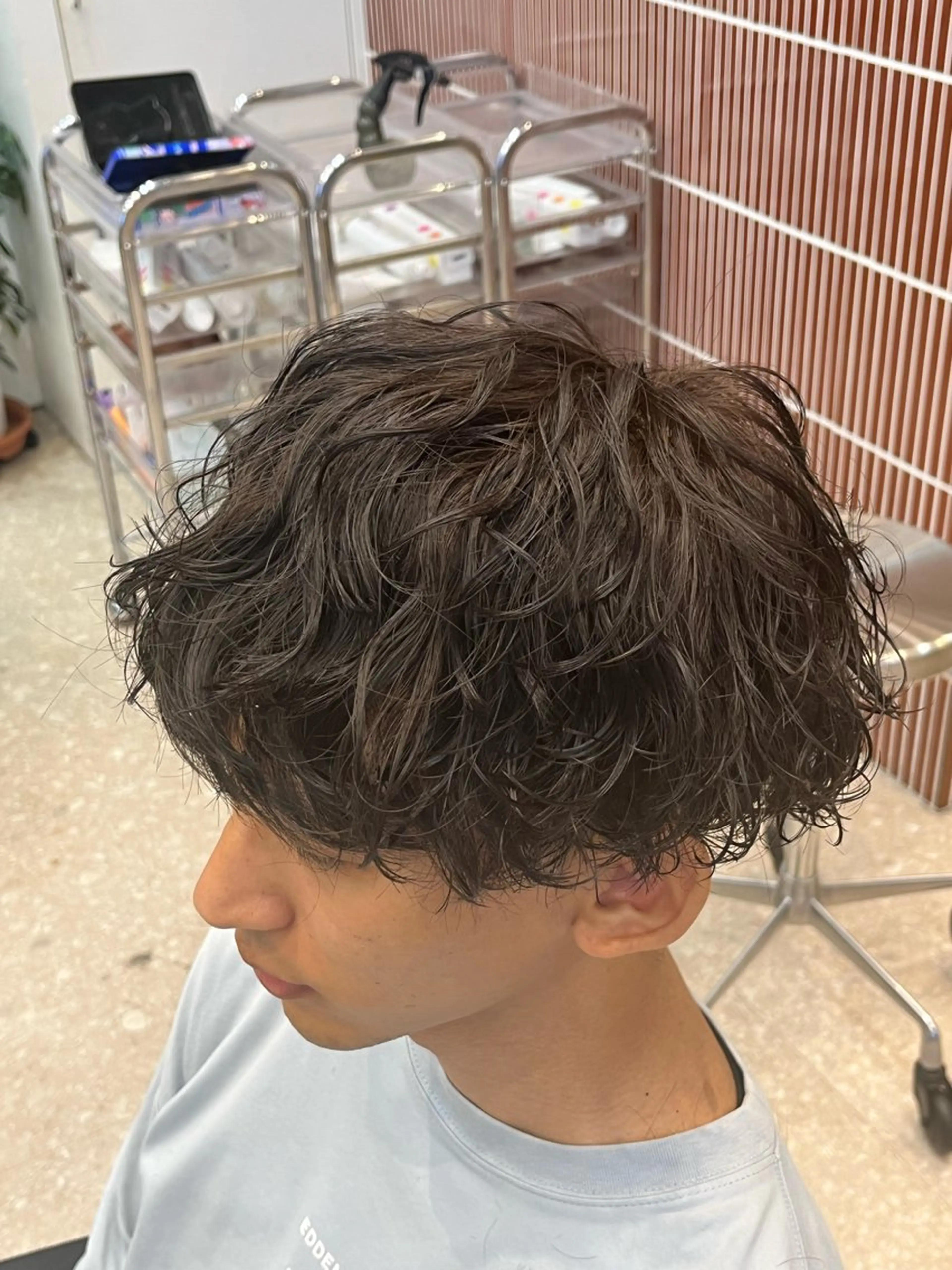 ショート カラー パーマ メンズ パーマ fifth / 山下 和輝 海外風スタイルのヘアスタイル