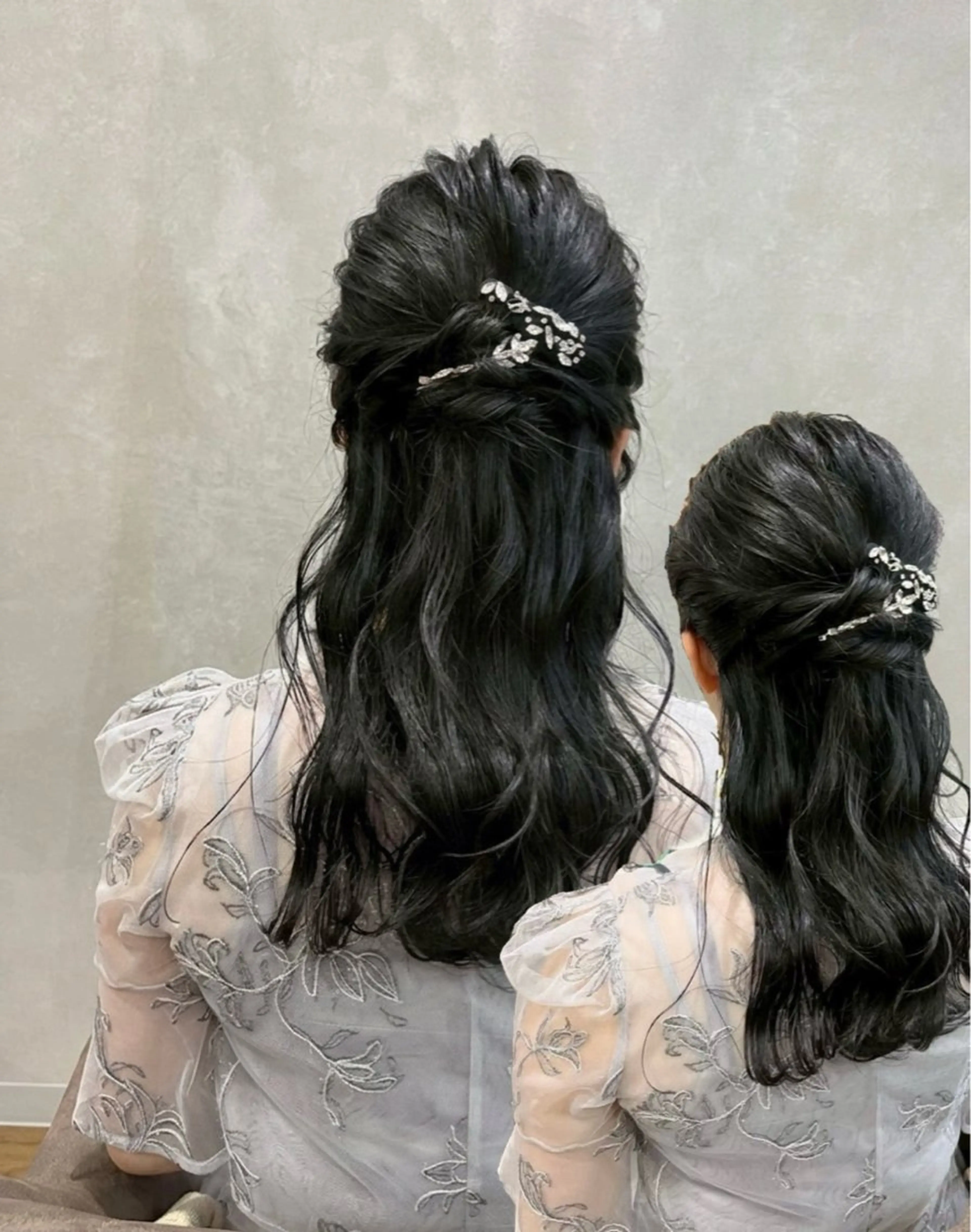 【✨抜け感ハーフアップ✨】特別な日のヘアセット🤍🕊️早朝予約相談🆗の写真