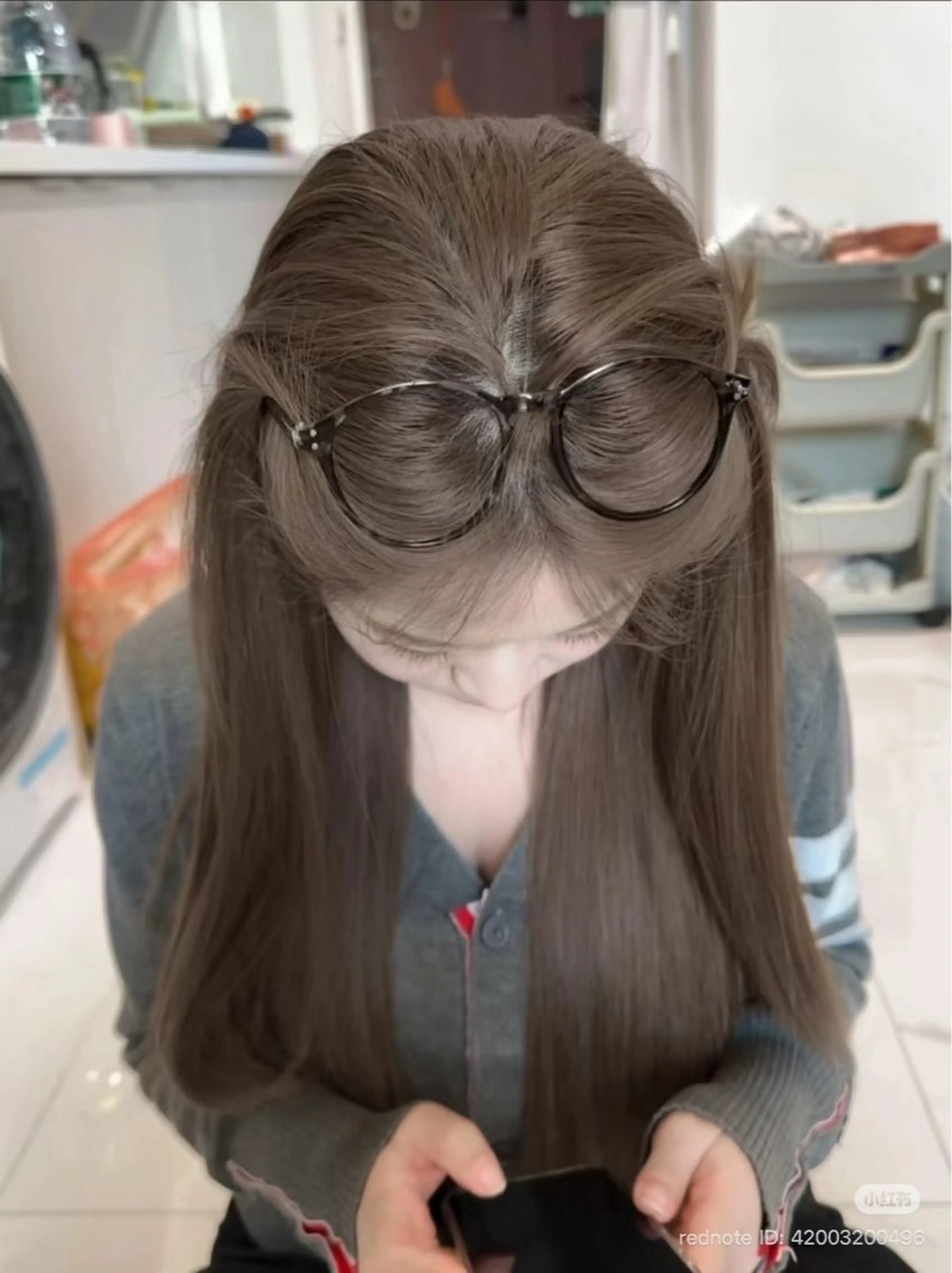 ロング ヘアカラー トリートメント ヘアセット 肌なじみベージュ 🦋azu🦋のヘアスタイル