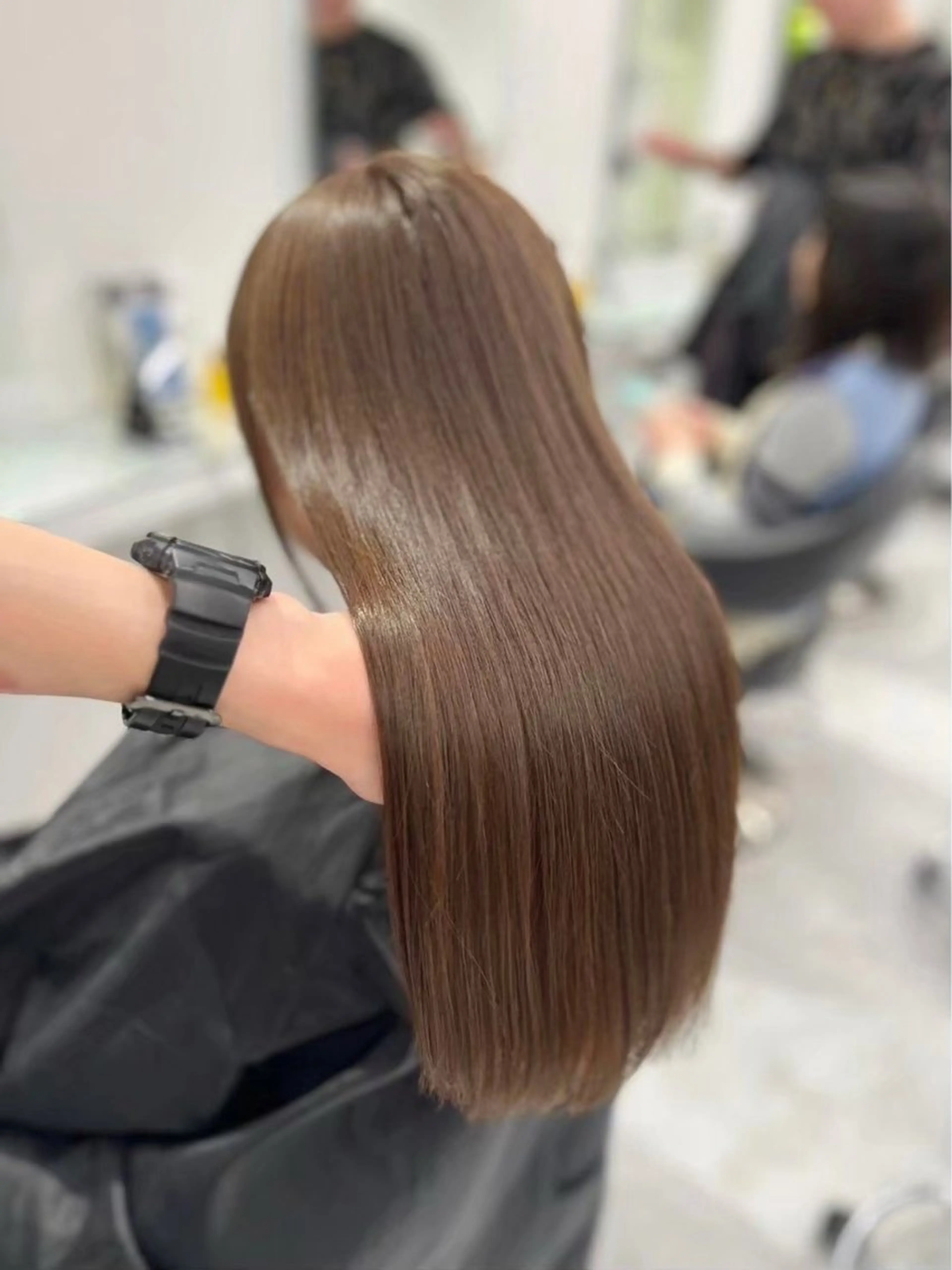 ロング カラー ヘアアレンジ ブラウンカラー 透明感カラー 髪質改善 トリートメント 艶髪/韓国レイヤー 🤍Houtoのヘアスタイル