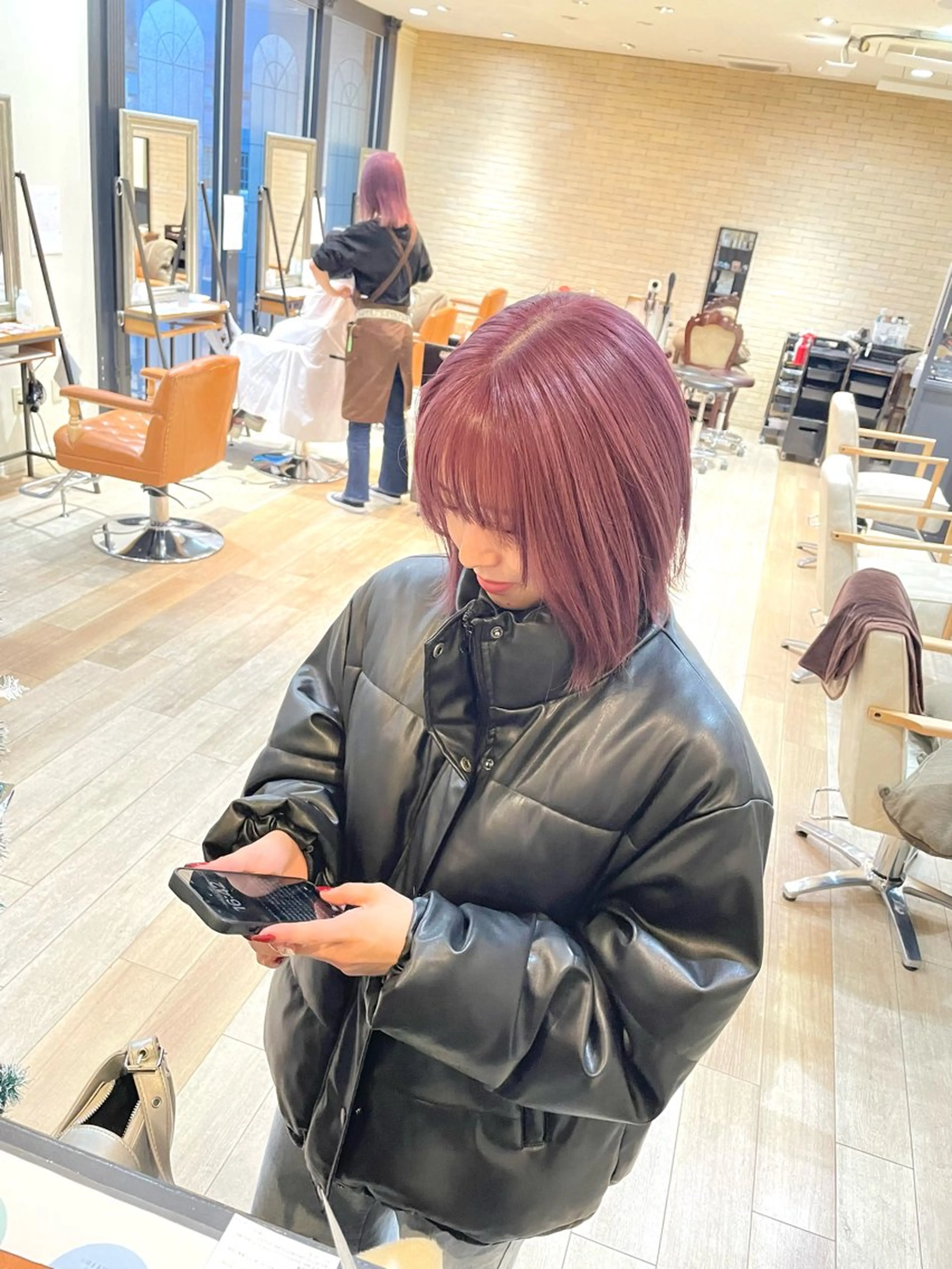 ミディアム ピンクラベンダー 亀川蓮 Agu hairのヘアスタイル