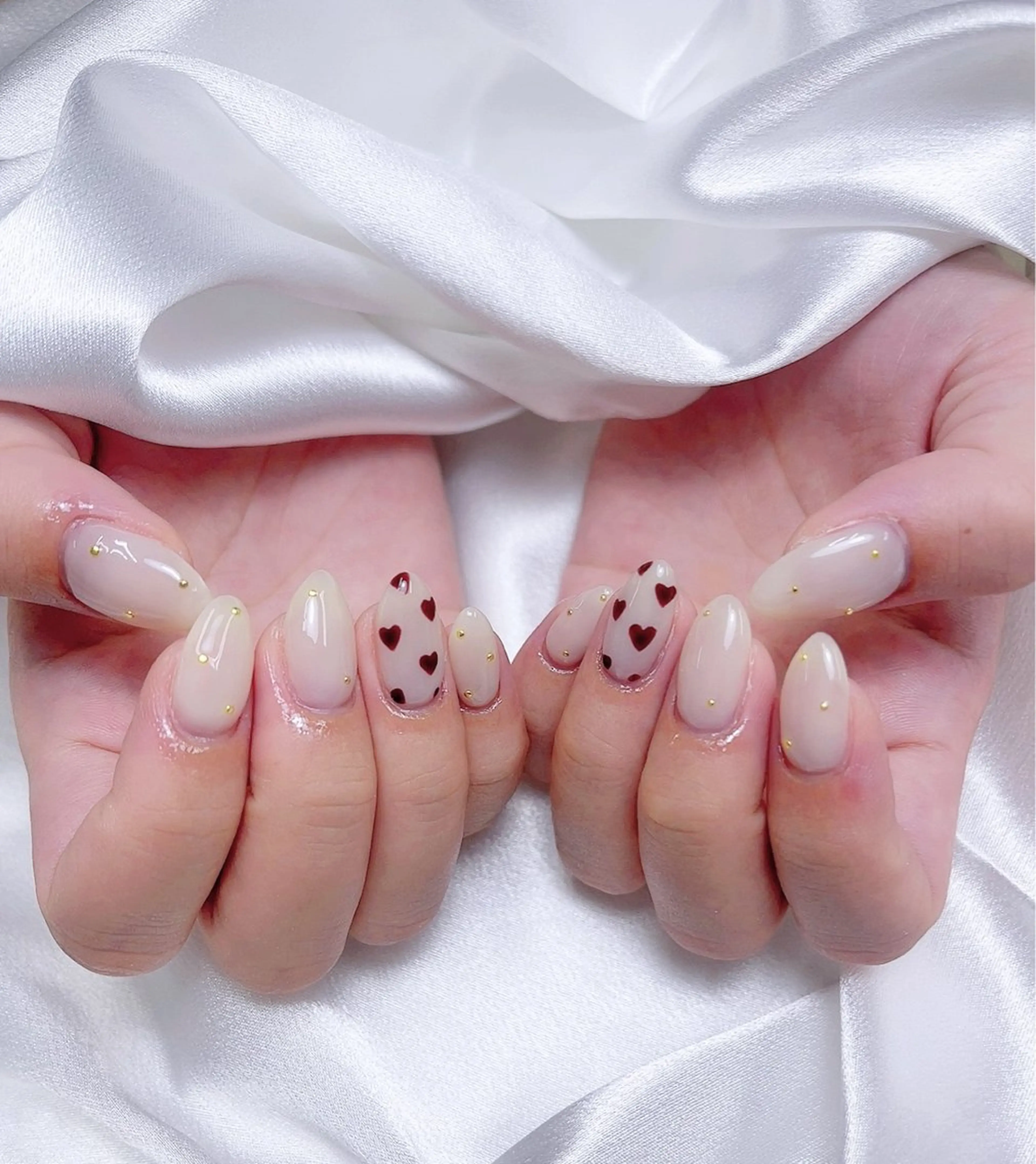 ネイル アートネイル フットネイル フレンチネイル ジェルネイル ガラスフレンチ ハンドネイル ╹◡╹Mimoミモ Eye&Nailのマツエク・マツパデザイン