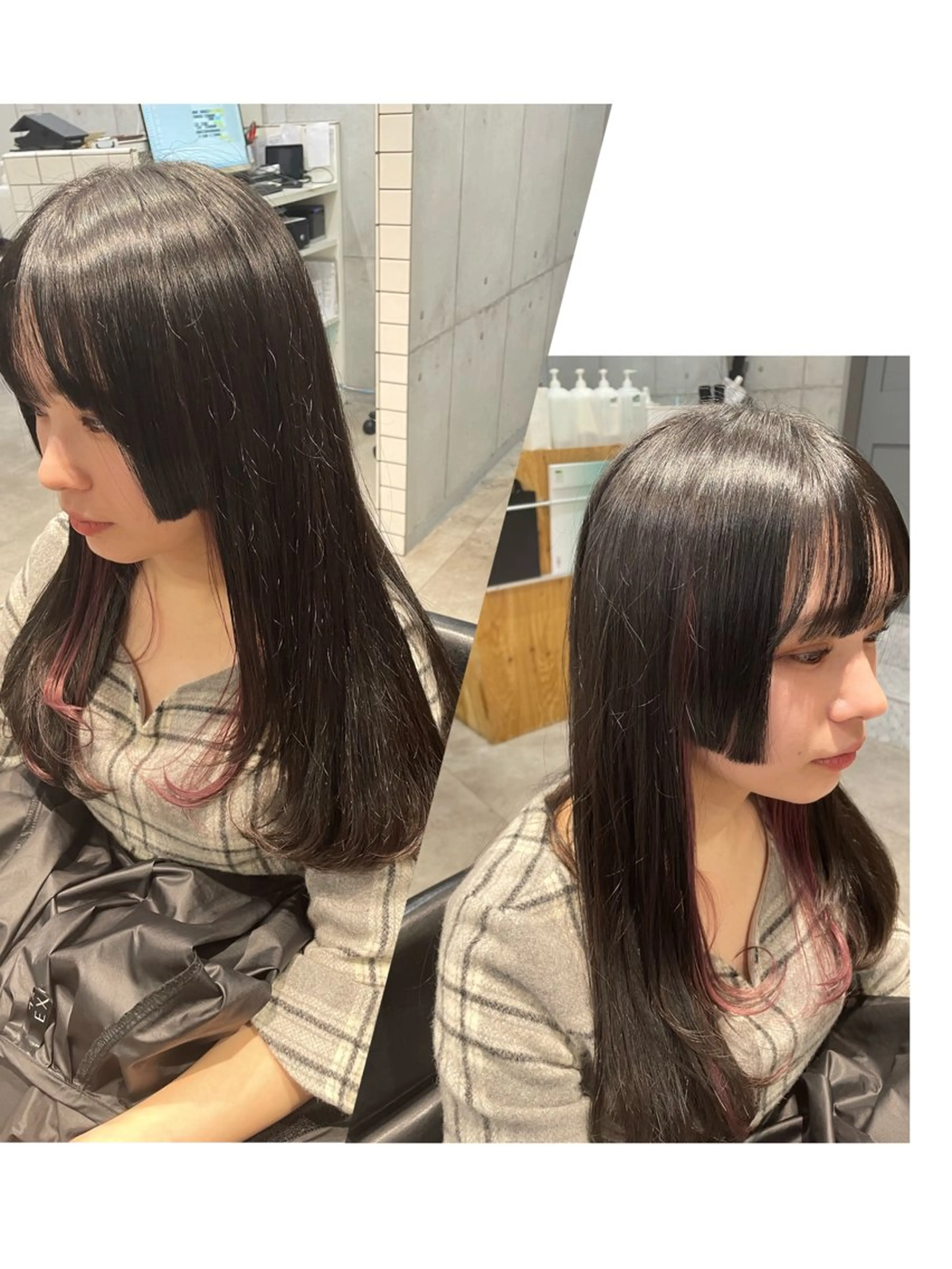 ロング パープルカラー レイヤーカット カット ヘアカラー トリートメント 💫newi💫村上 孝一のヘアスタイル