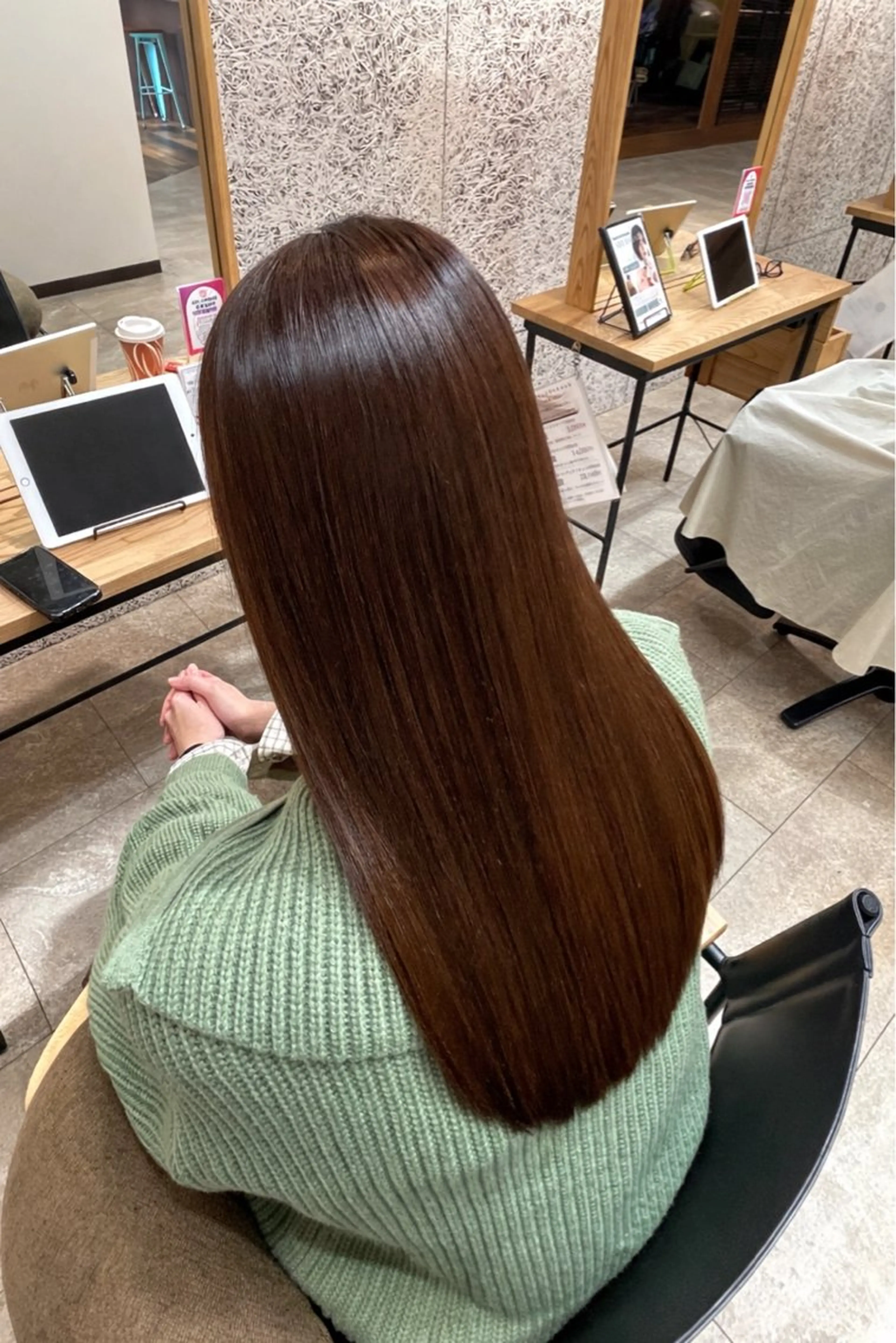 セミロング カット 縮毛矯正 浅川恵太/縮毛矯正 /ブリーチ縮毛矯正のヘアスタイル