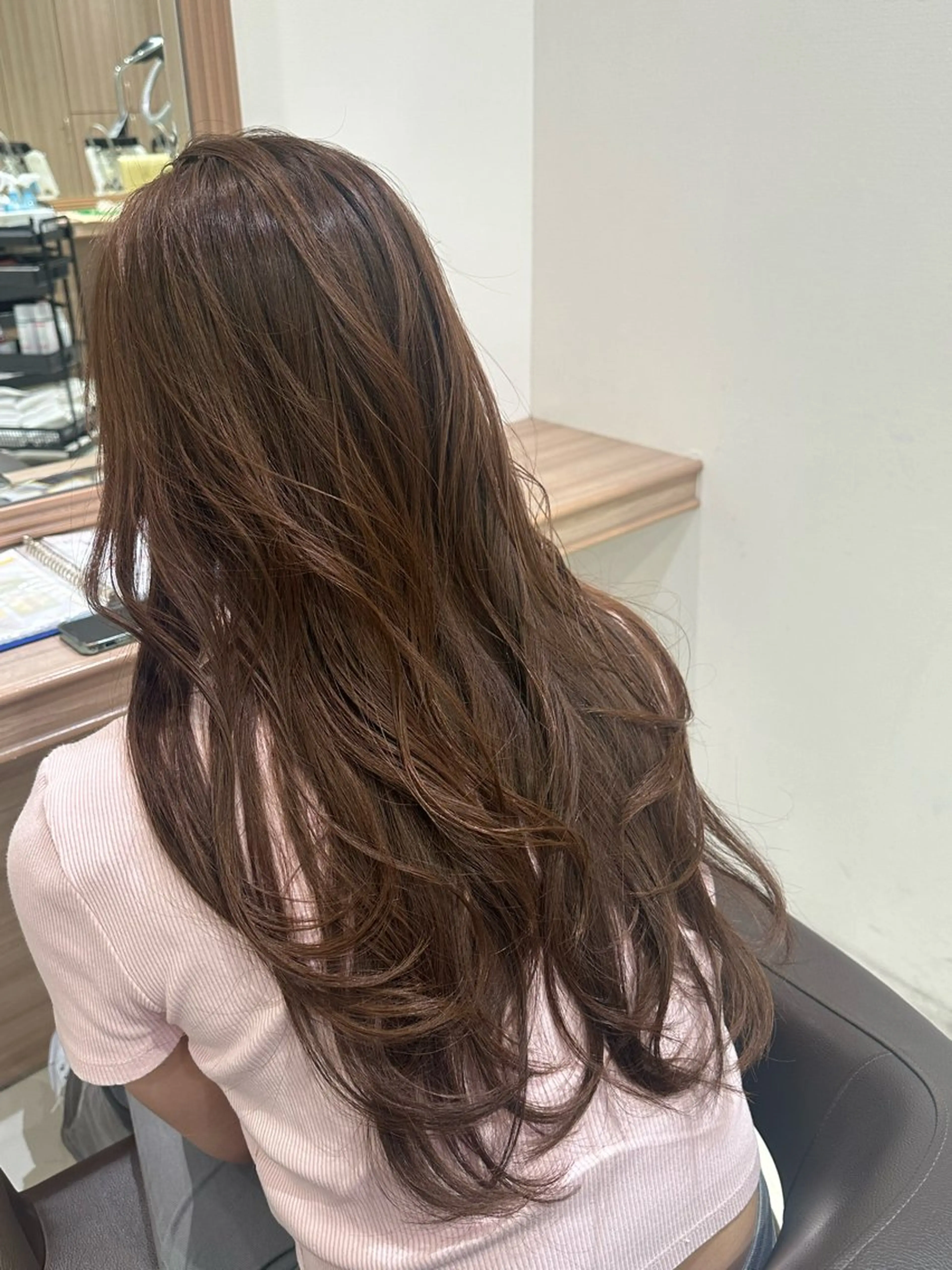 ロング カラー アッシュ ブリーチ ブラウンカラー ヘアカラー 💐 中川 美怜 💐のヘアスタイル