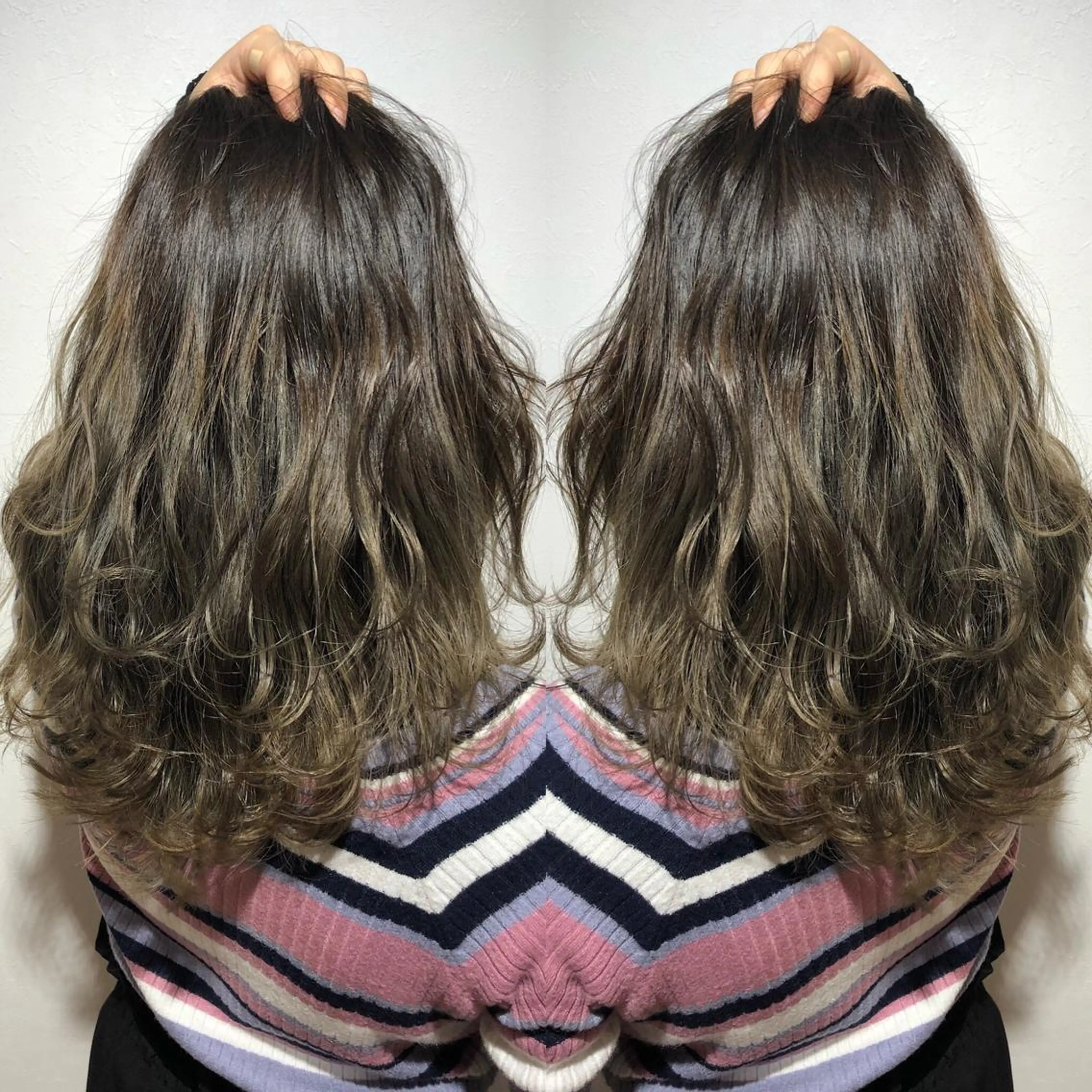 セミロング カラー カット ヘアカラー トリートメント ♡美髪•艶髪♡砂川 なつきのヘアスタイル