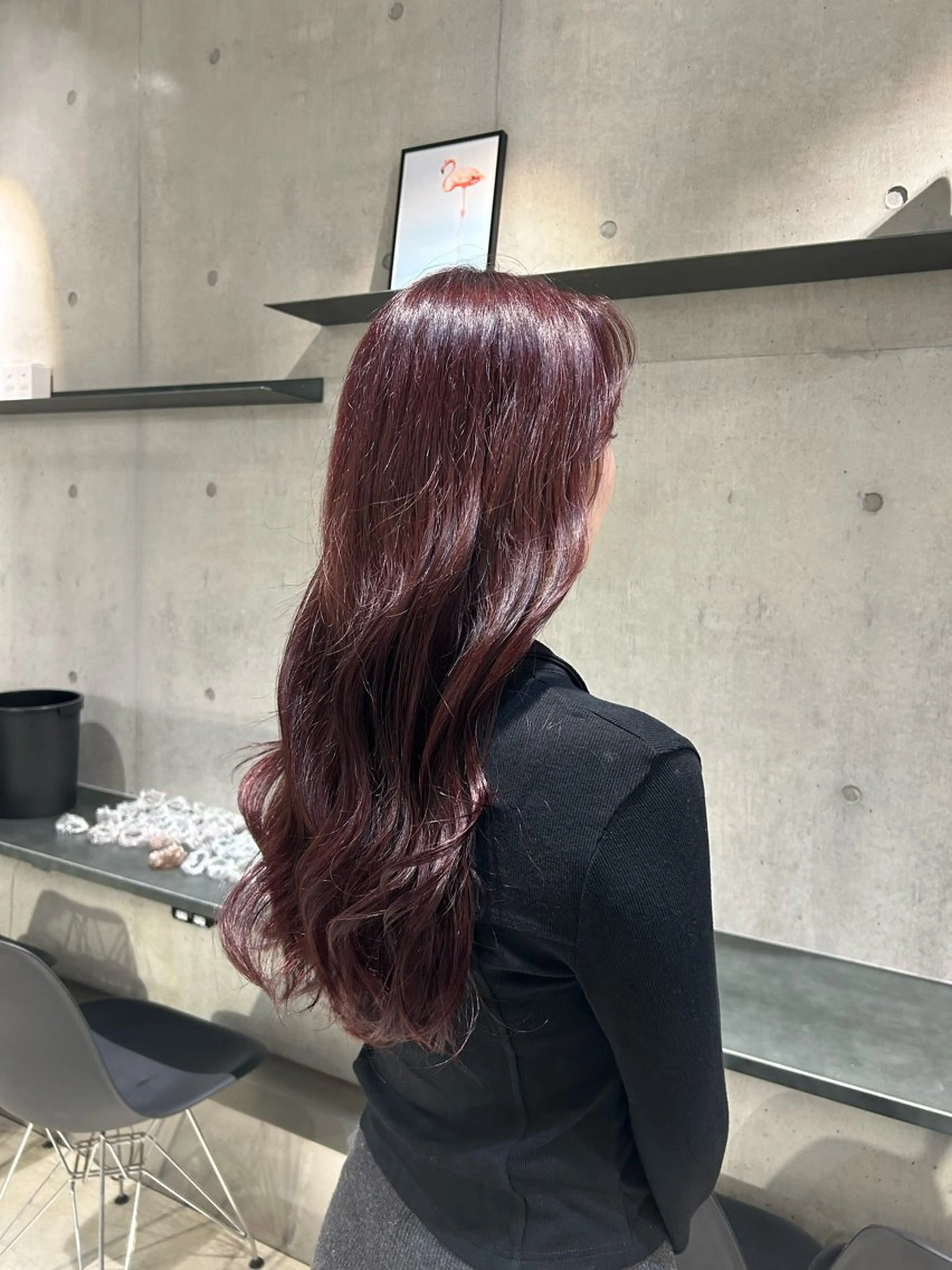 ロング カラー ヘアアレンジ ヘアカラー トリートメント ボブ艶モテカラー🫧 カリンのヘアスタイル