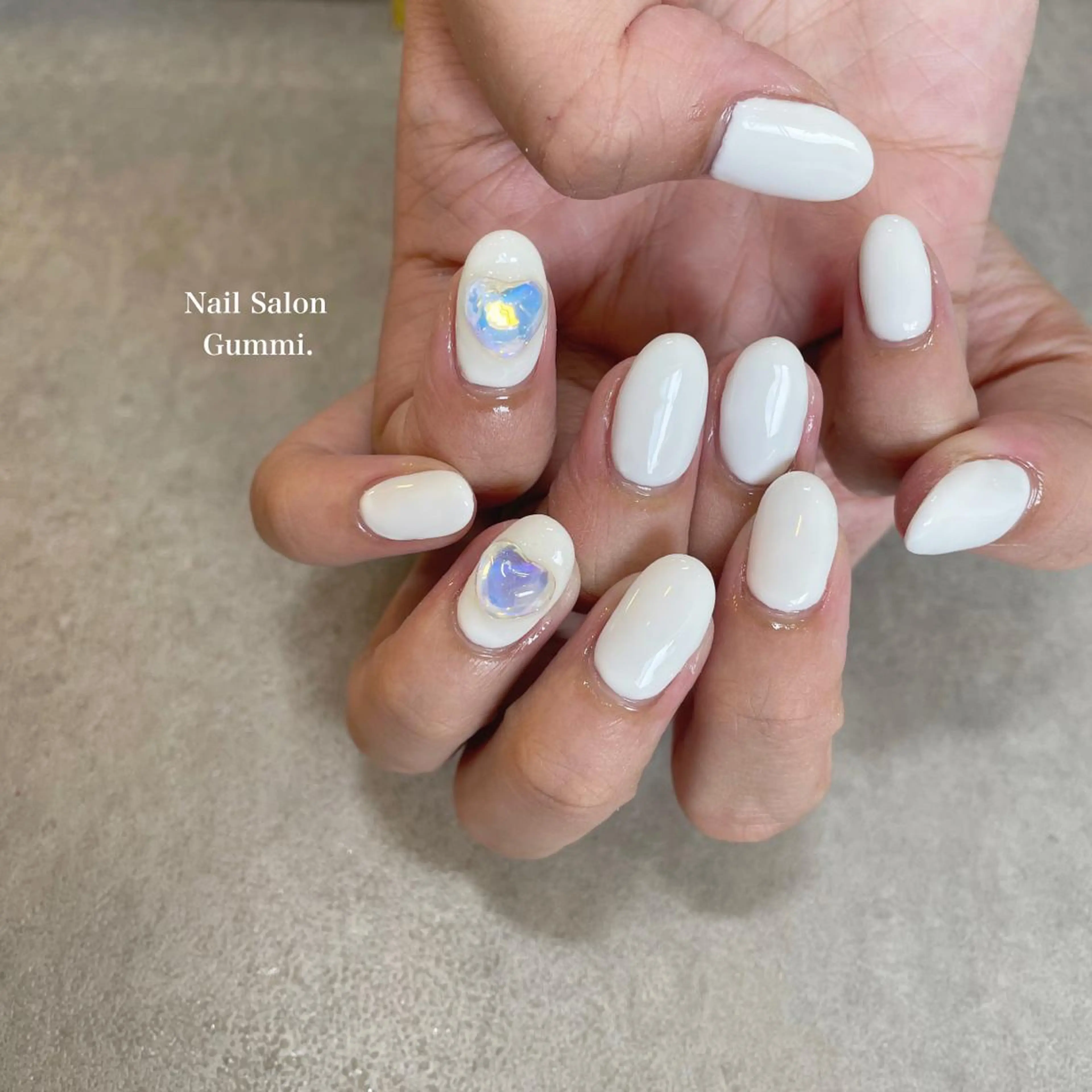 ネイル オーロラネイル ハート Nail Salon Gummi.のネイルデザイン