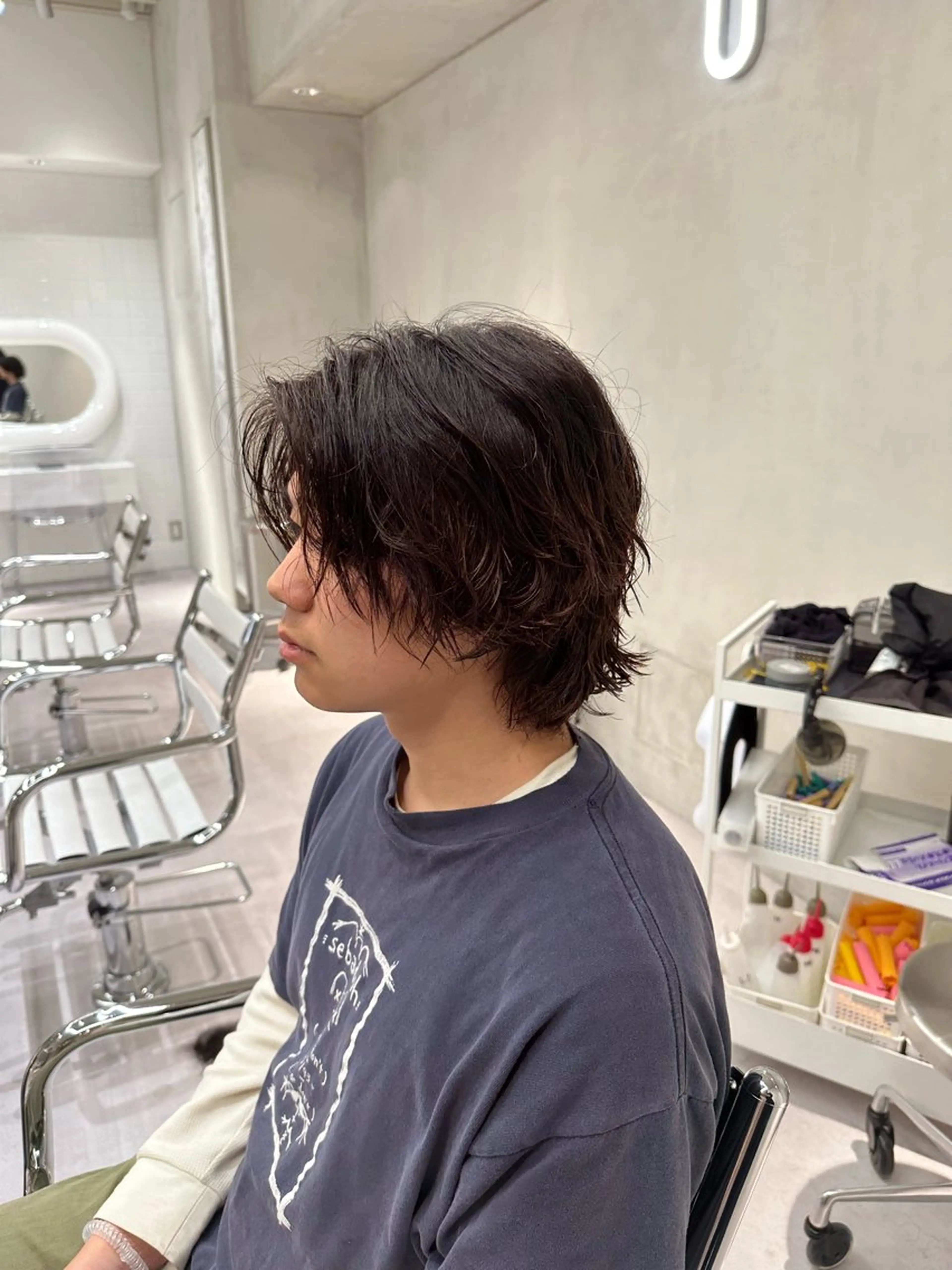 ミディアム パーマ メンズ 丸山飛鳥/アメカジ /パーマ/渋谷/のヘアスタイル