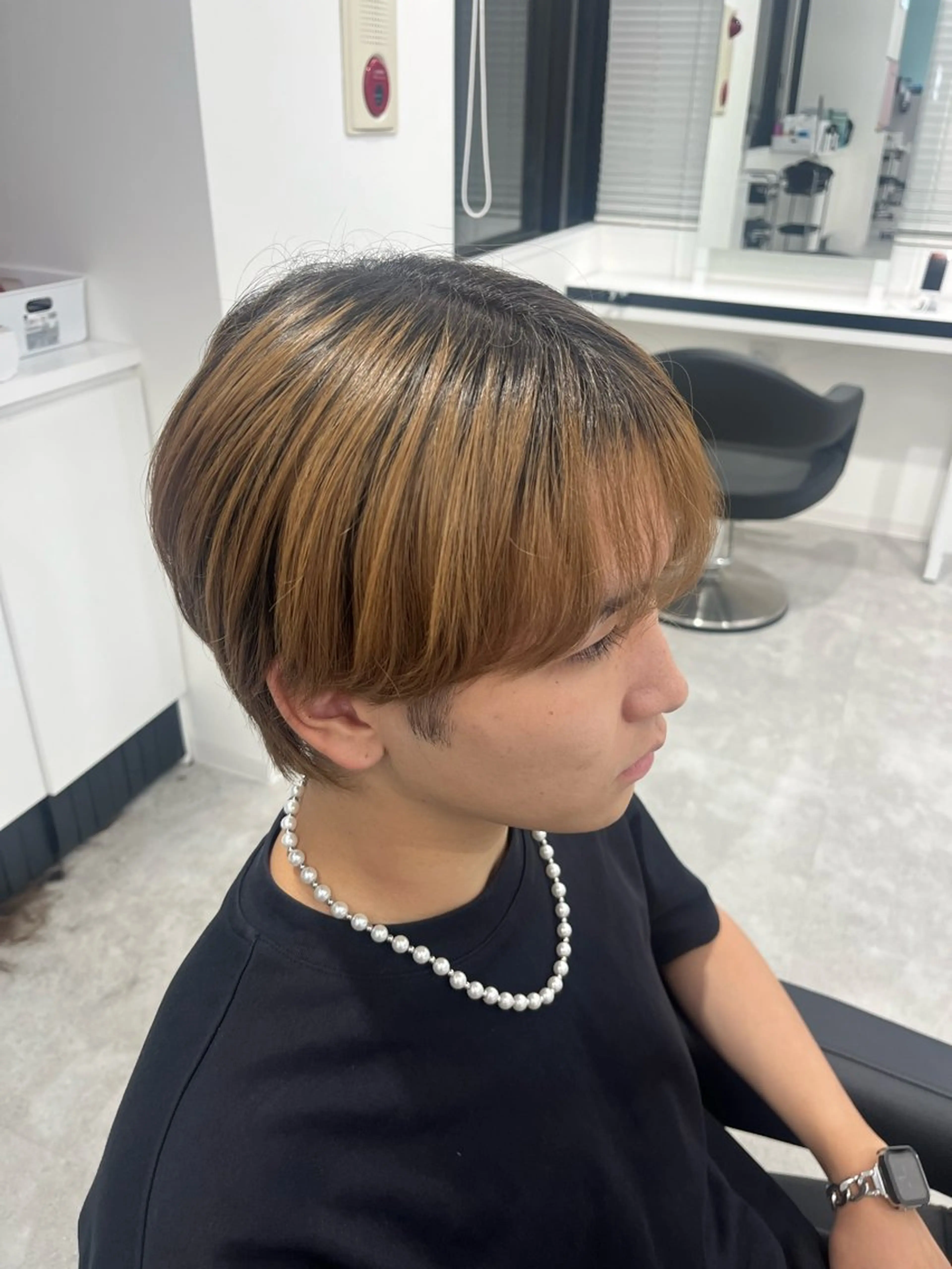 メンズ みう/仙台/暖色/ 艶髪/顔周りカット/のヘアスタイル