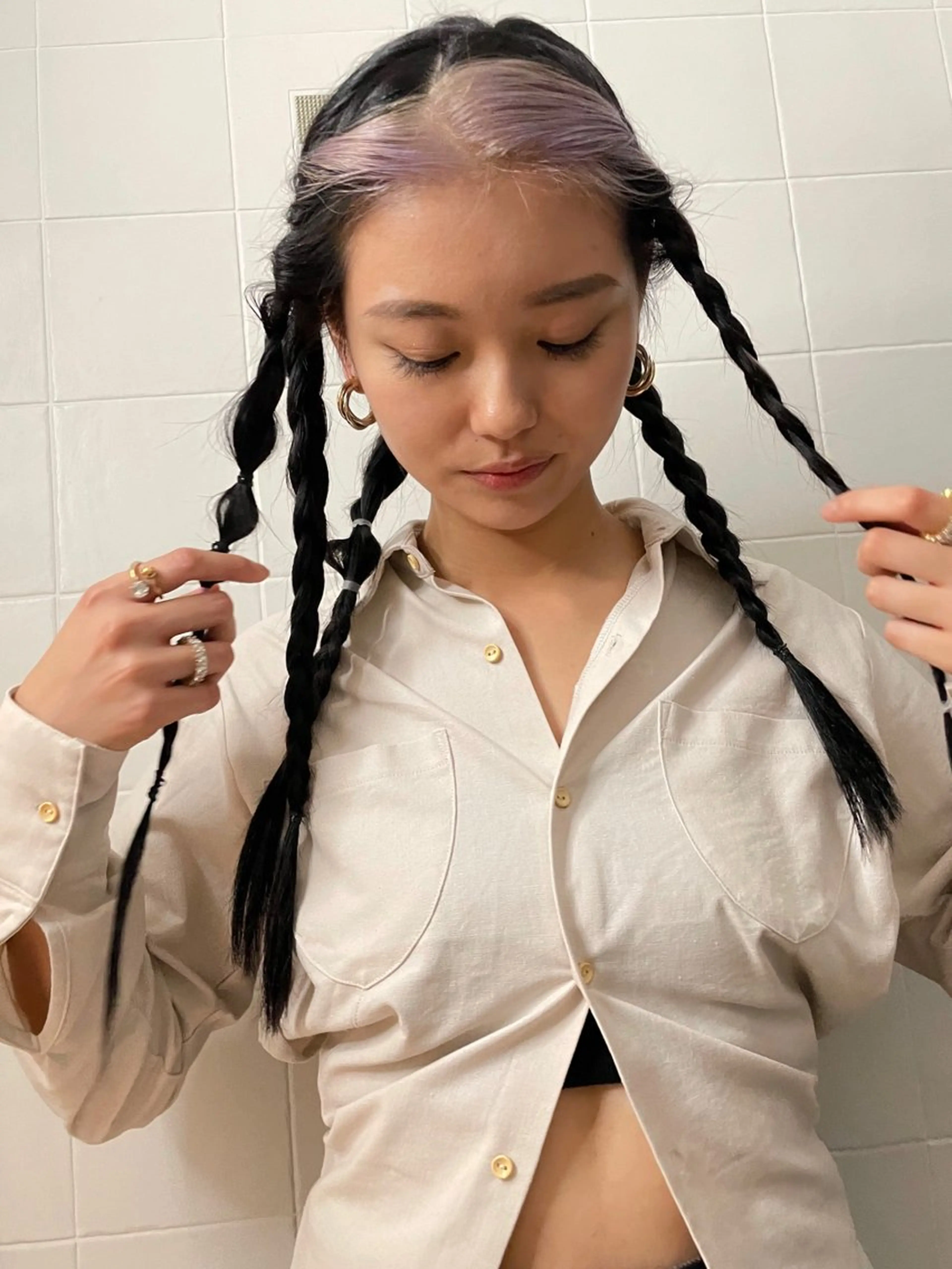 ロング ミストバング BoomBOX所属・HIBIKI/原宿 ハッシュカット🪄のヘアスタイル