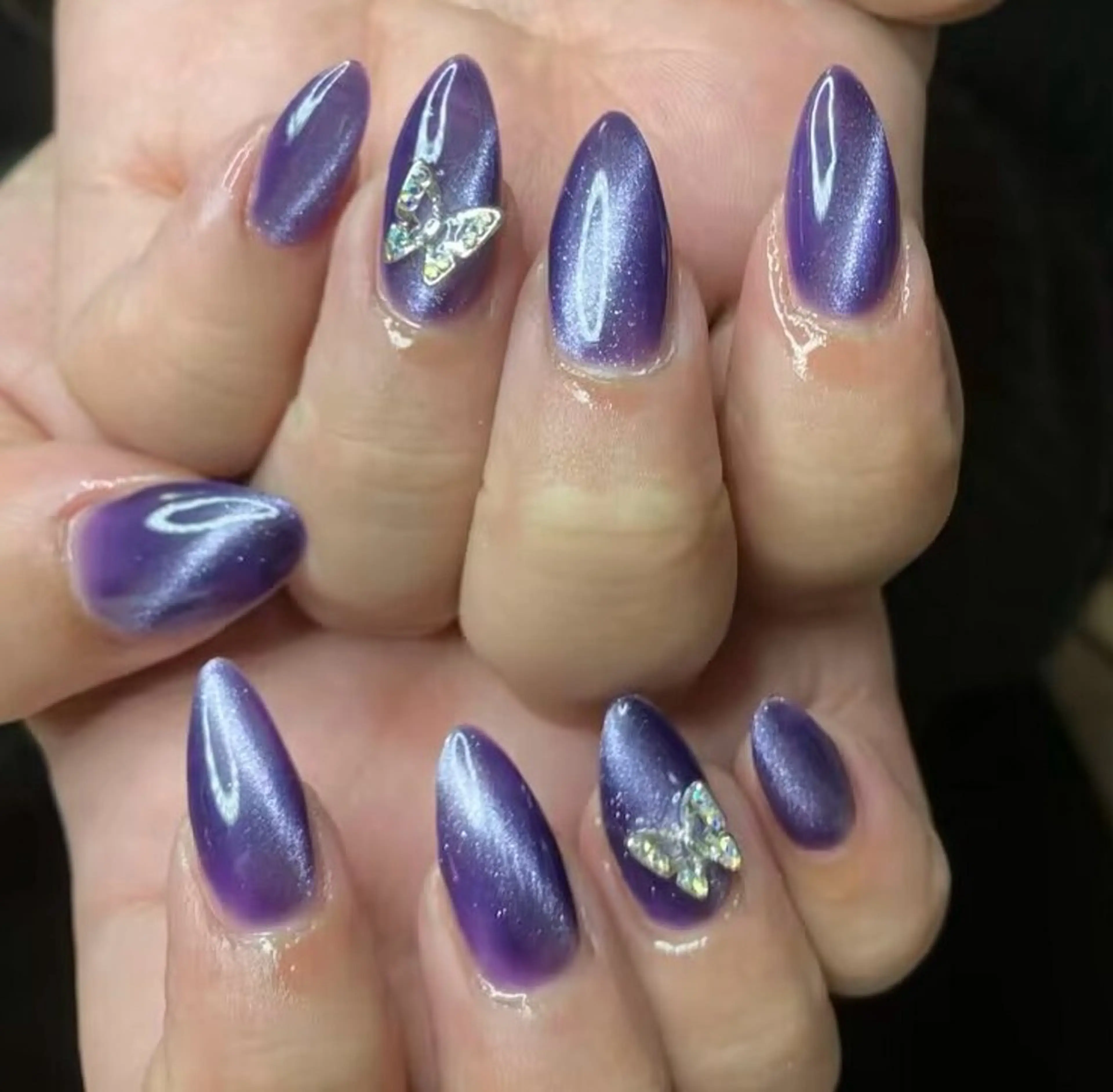 ネイル マグネットネイル オフィスネイル ワンカラーネイル シンプルネイル ハンドネイル ハンドケア リン リンのネイルデザイン