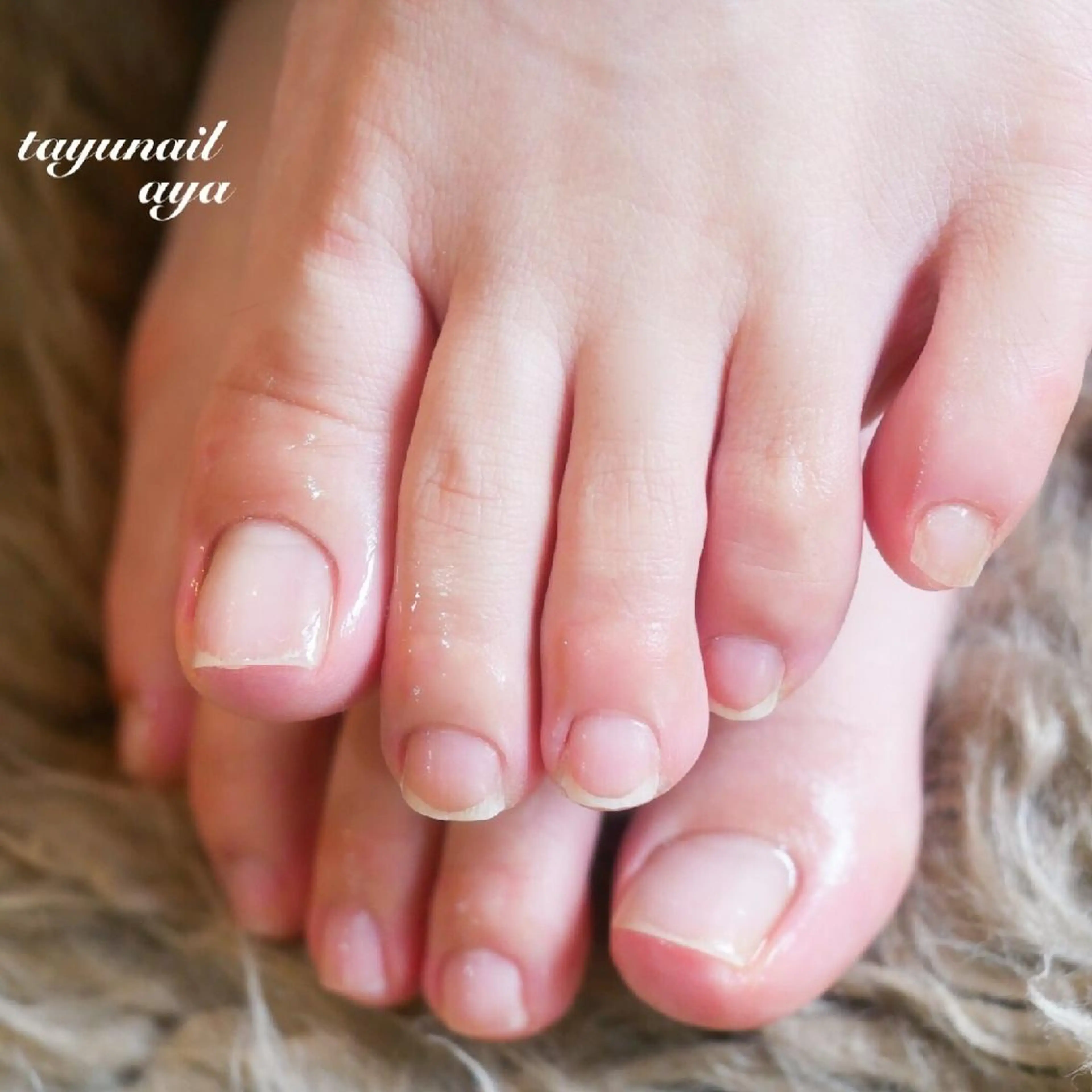 ネイル ブルー フットネイル ジェルネイル パラジェル ネイルサロン 【たゆnail】のネイルデザイン