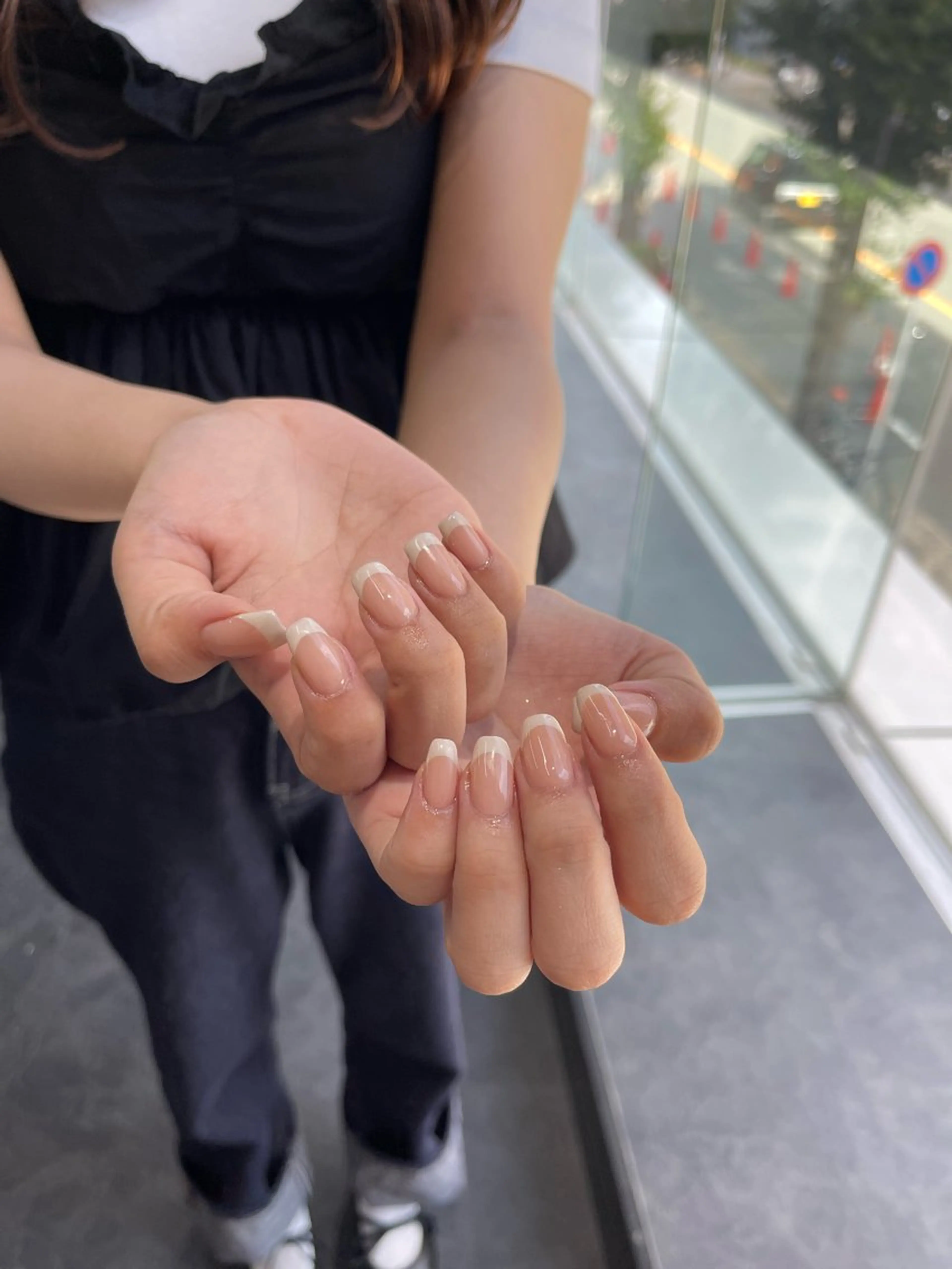 ネイル フレンチネイル マグネットネイル ニュアンスネイル ワンカラーネイル ハンドネイル GRANDE大須 Cecil💜のネイルデザイン