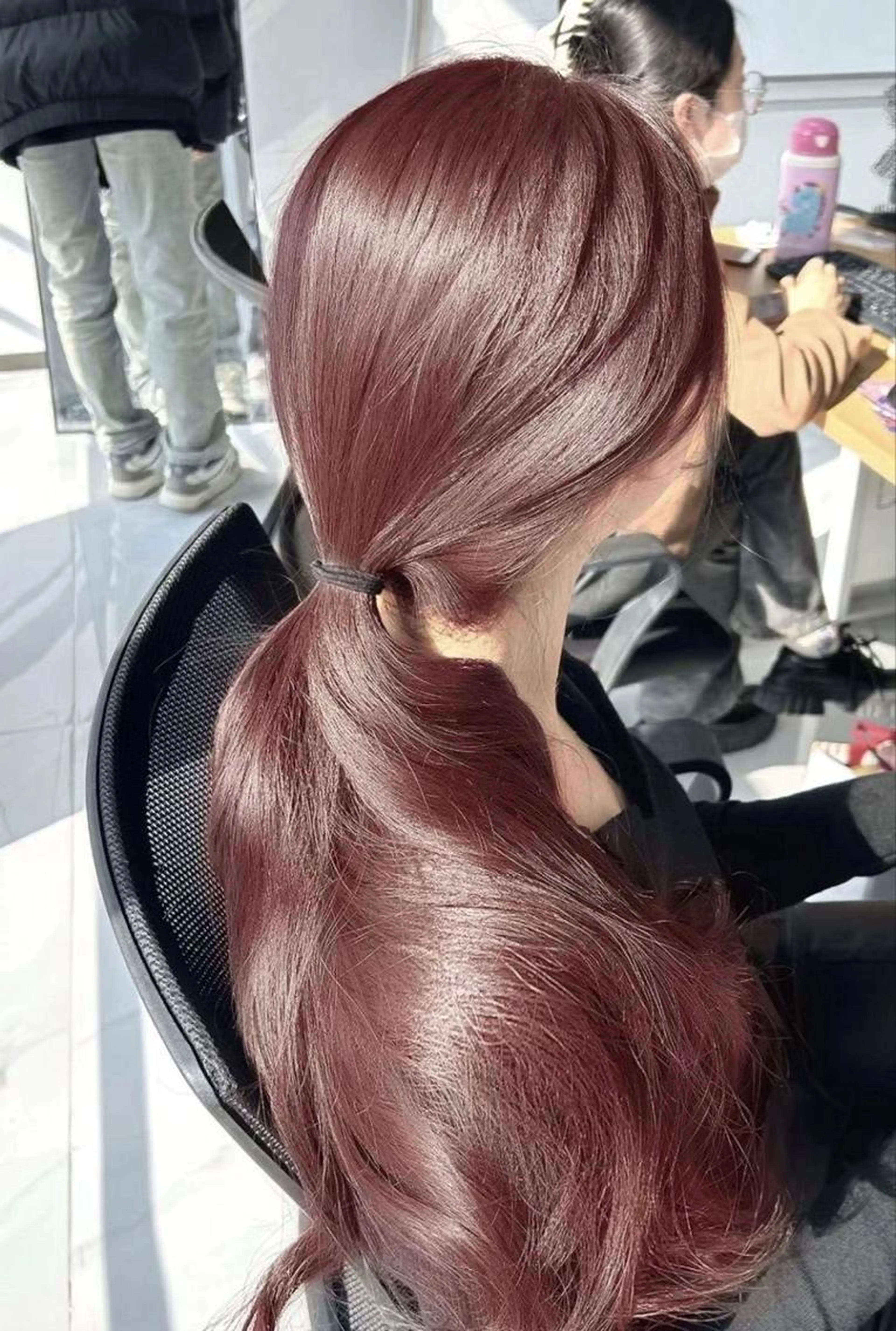 🍒3月末まで限定🍒トレンド感溢れる透明感ツヤ暖色カラー🍒ブリーチなしダブルカラー＋髪質改善トリートメント🍒の写真