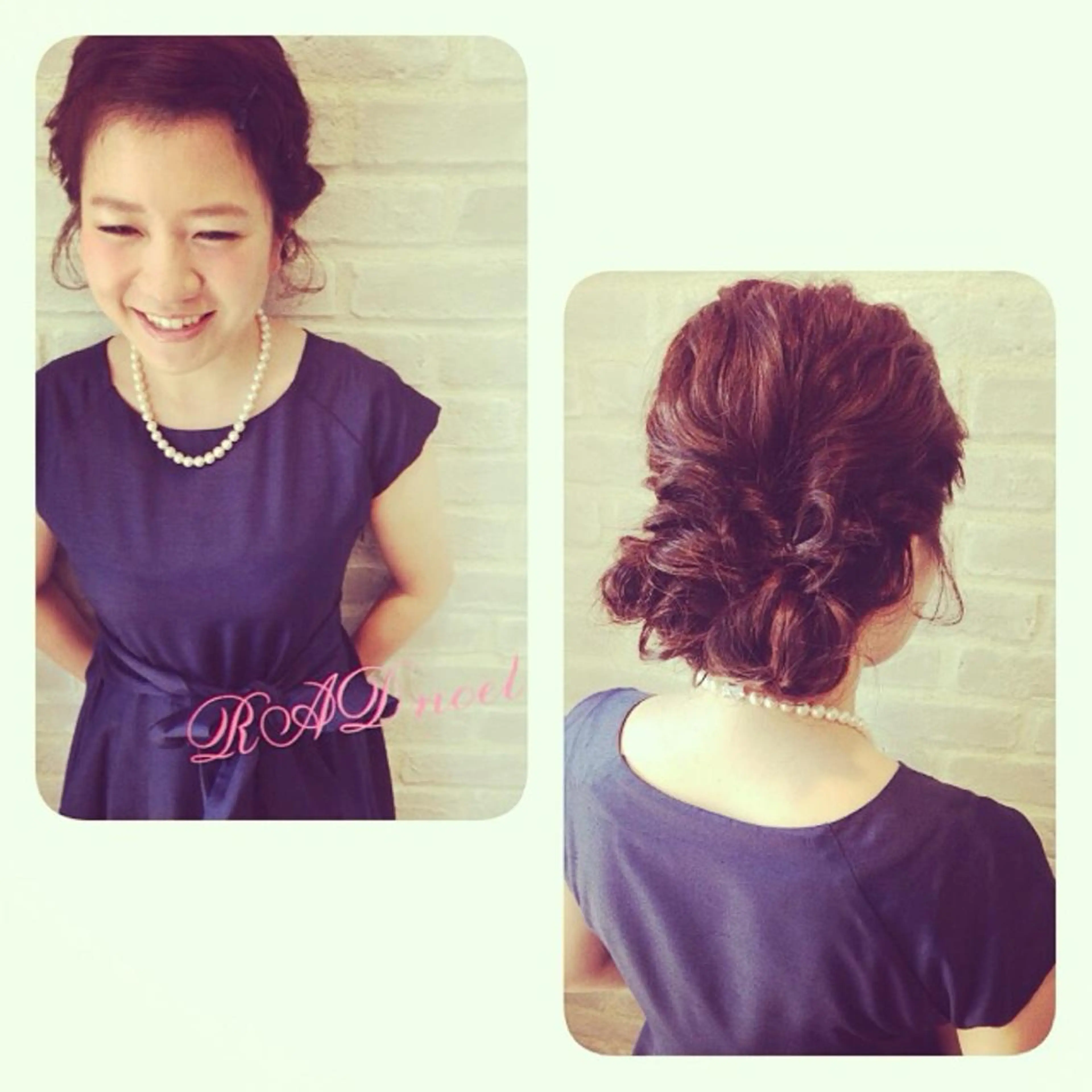 ミディアム セミロング ロング カラー ヘアアレンジ 結婚式・ブライダル rico_by ヘアとアイブロウの眉毛・アイブロウイメージ