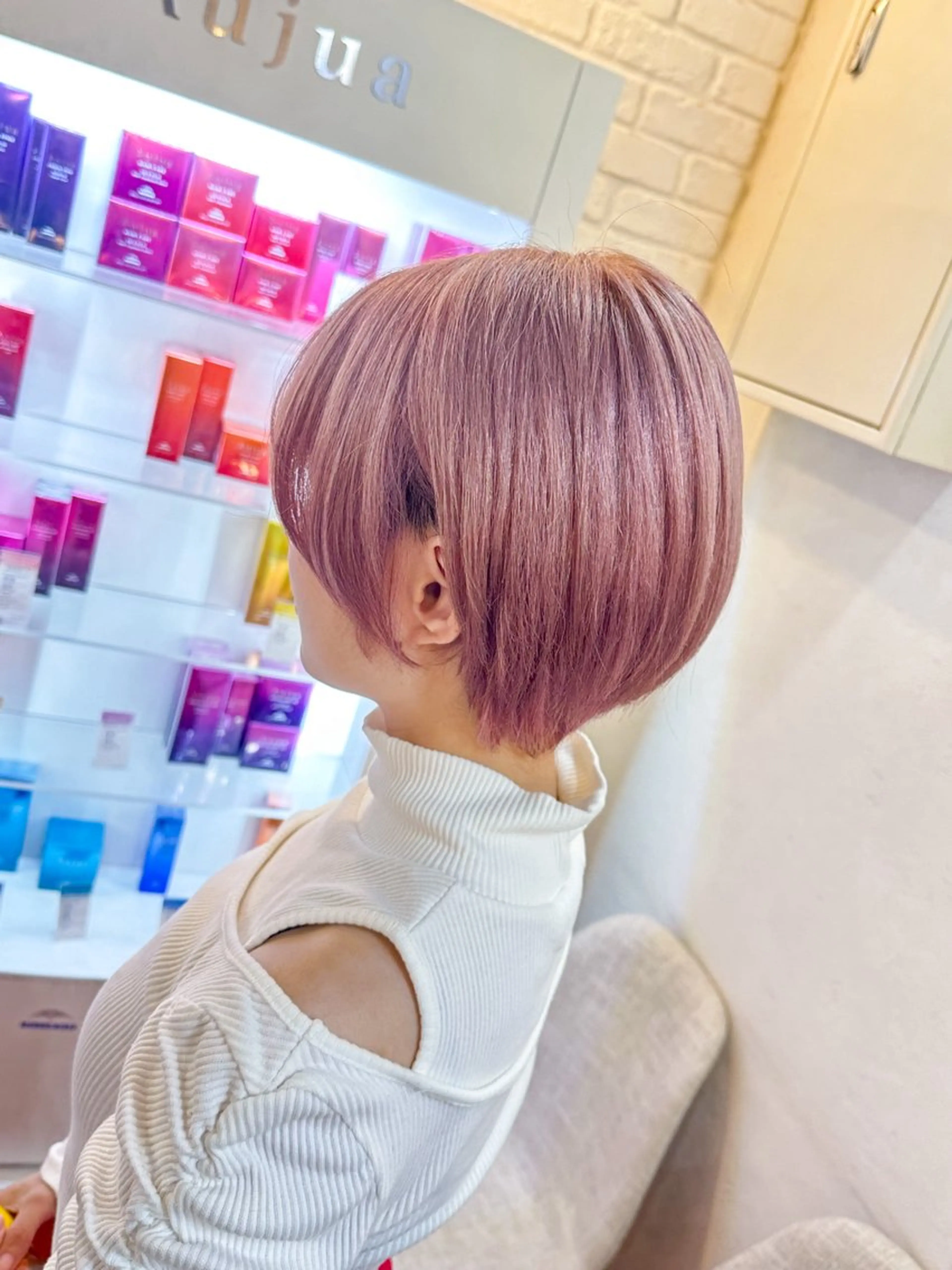 ショート カラー カット ヘアカラー トリートメント 🩵透明感/高発色 /難波/北原佑記🌸のヘアスタイル