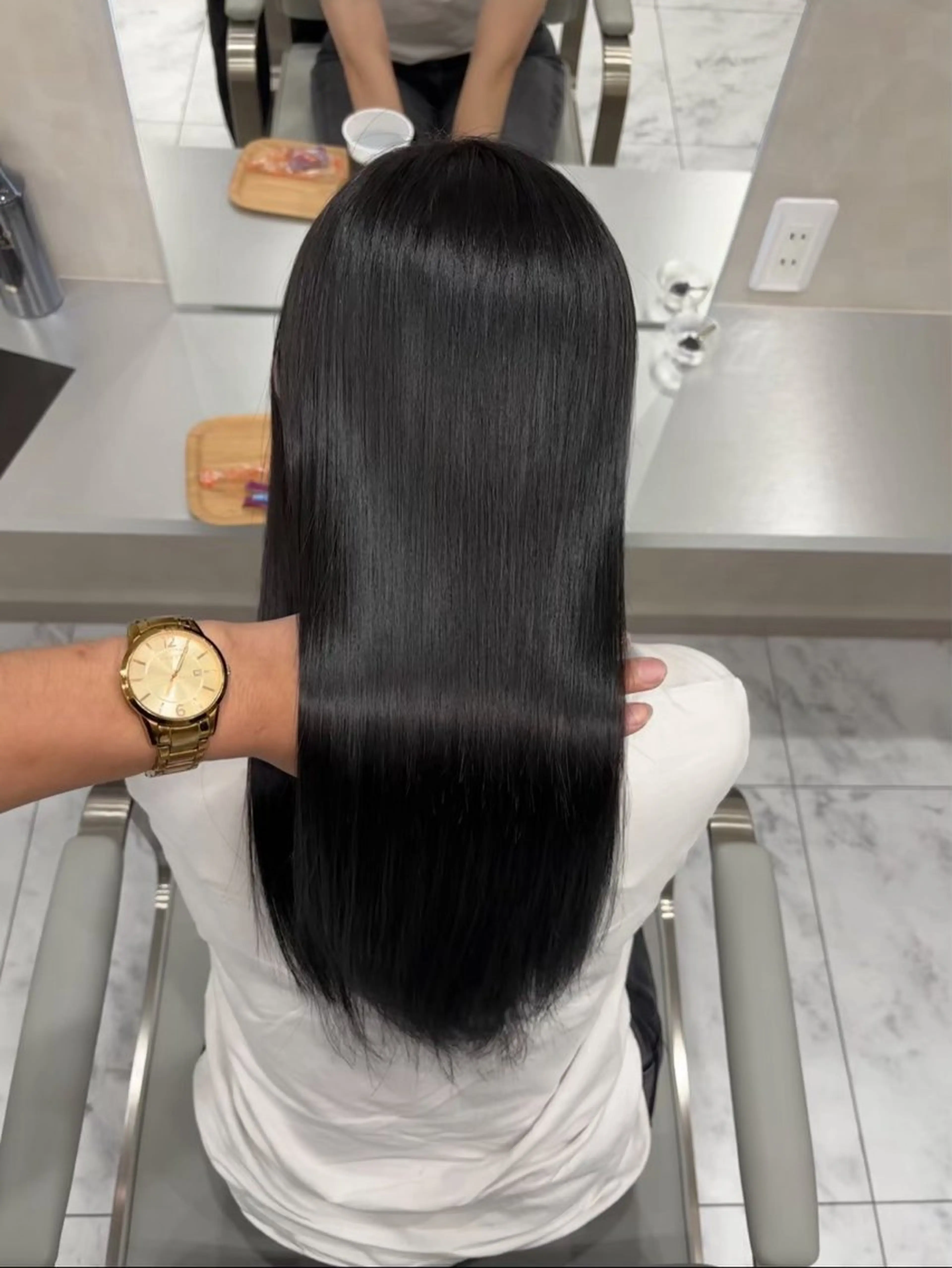 セミロング ショートボブ ボブ ハッシュカット ハイライト 髪質改善 荒金 大翔のヘアスタイル