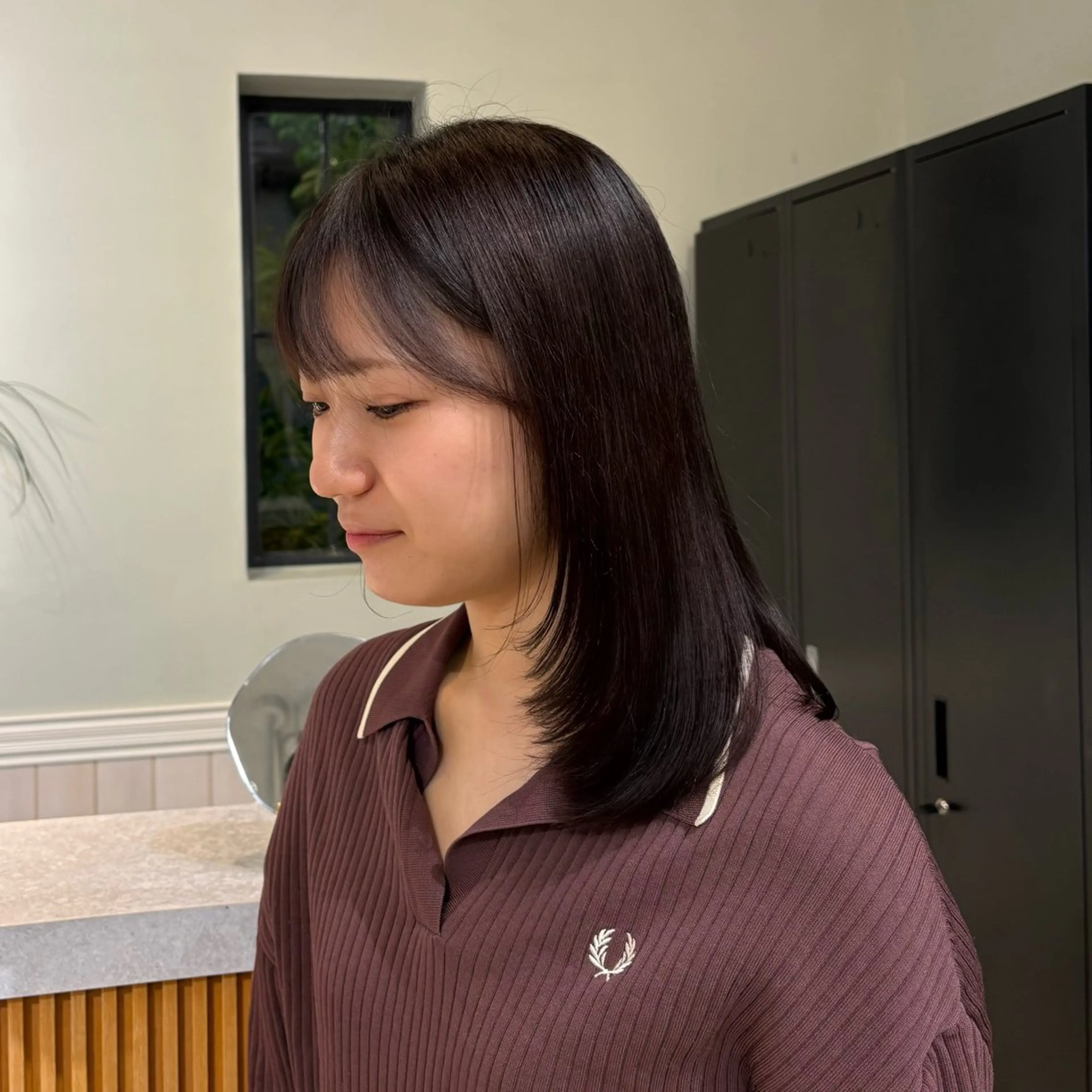 ミディアム ミディアムレイヤー レイヤーカット カット Lidee kanonのヘアスタイル