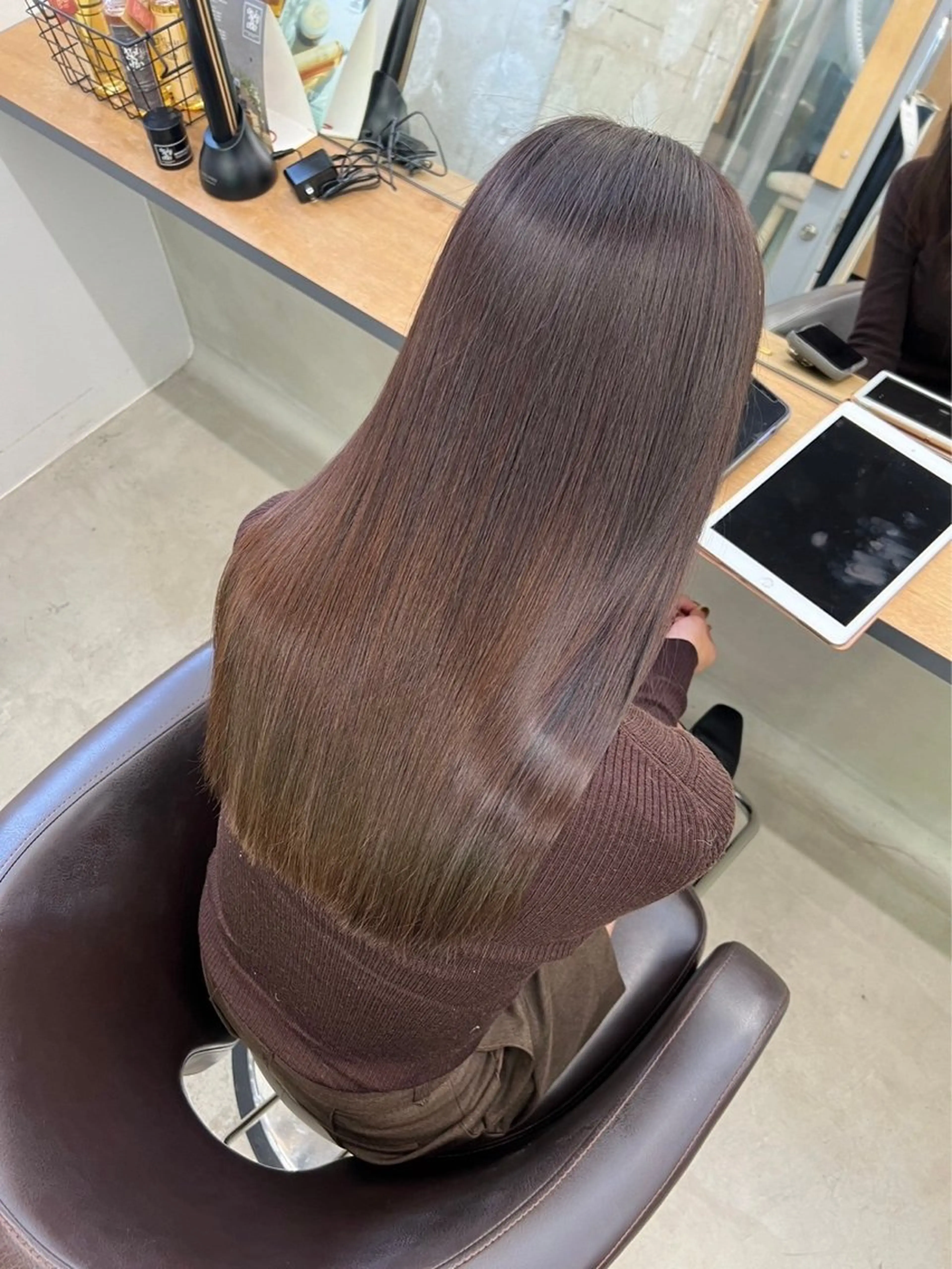 【髪質改善✨】カット+TOKIOストレート+りんご幹細胞トリートメント🍎の写真