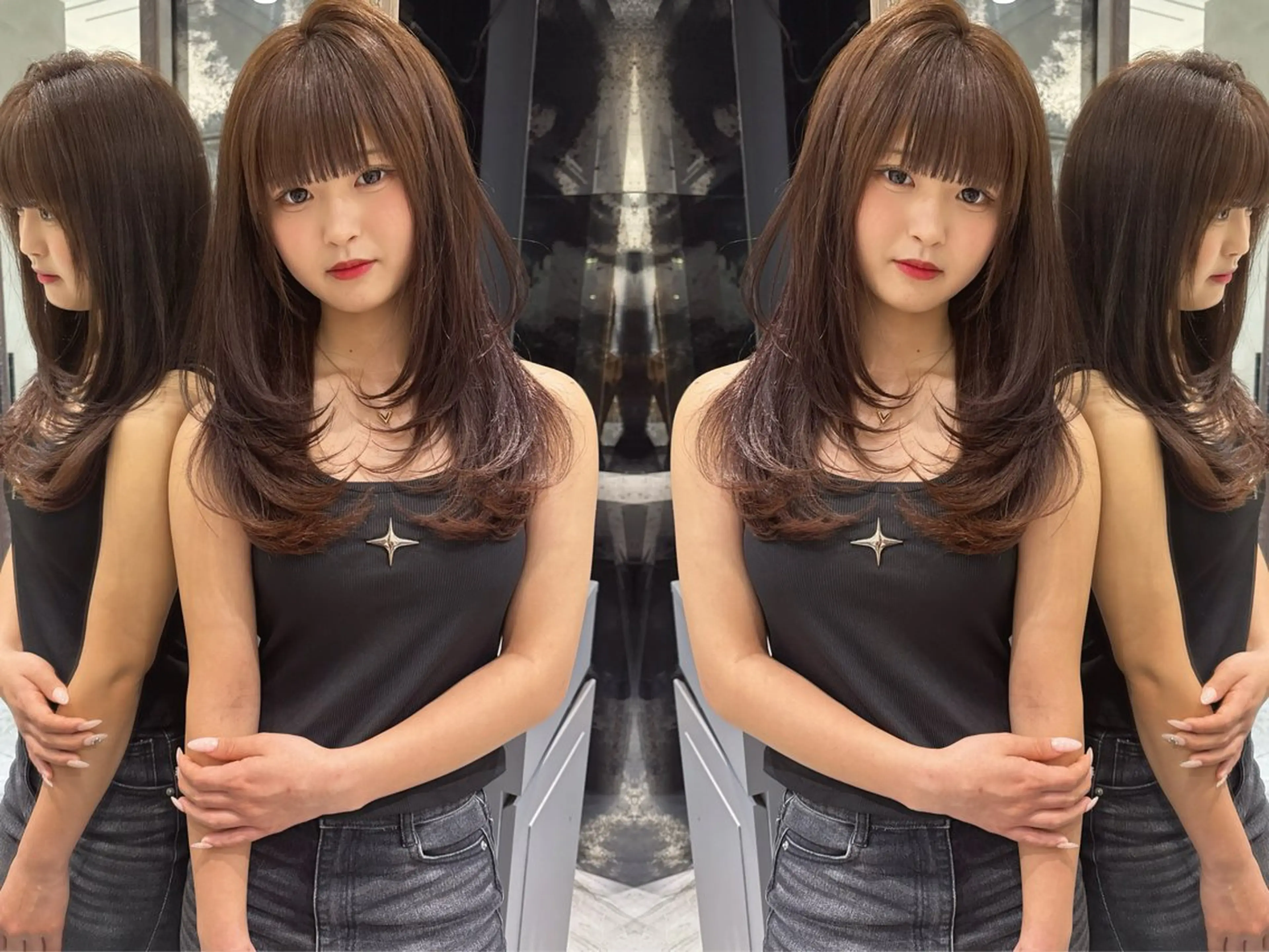 ロング カラー ヘアカラー トリートメント 透明感カラー×ケア ブリーチTakeruのヘアスタイル