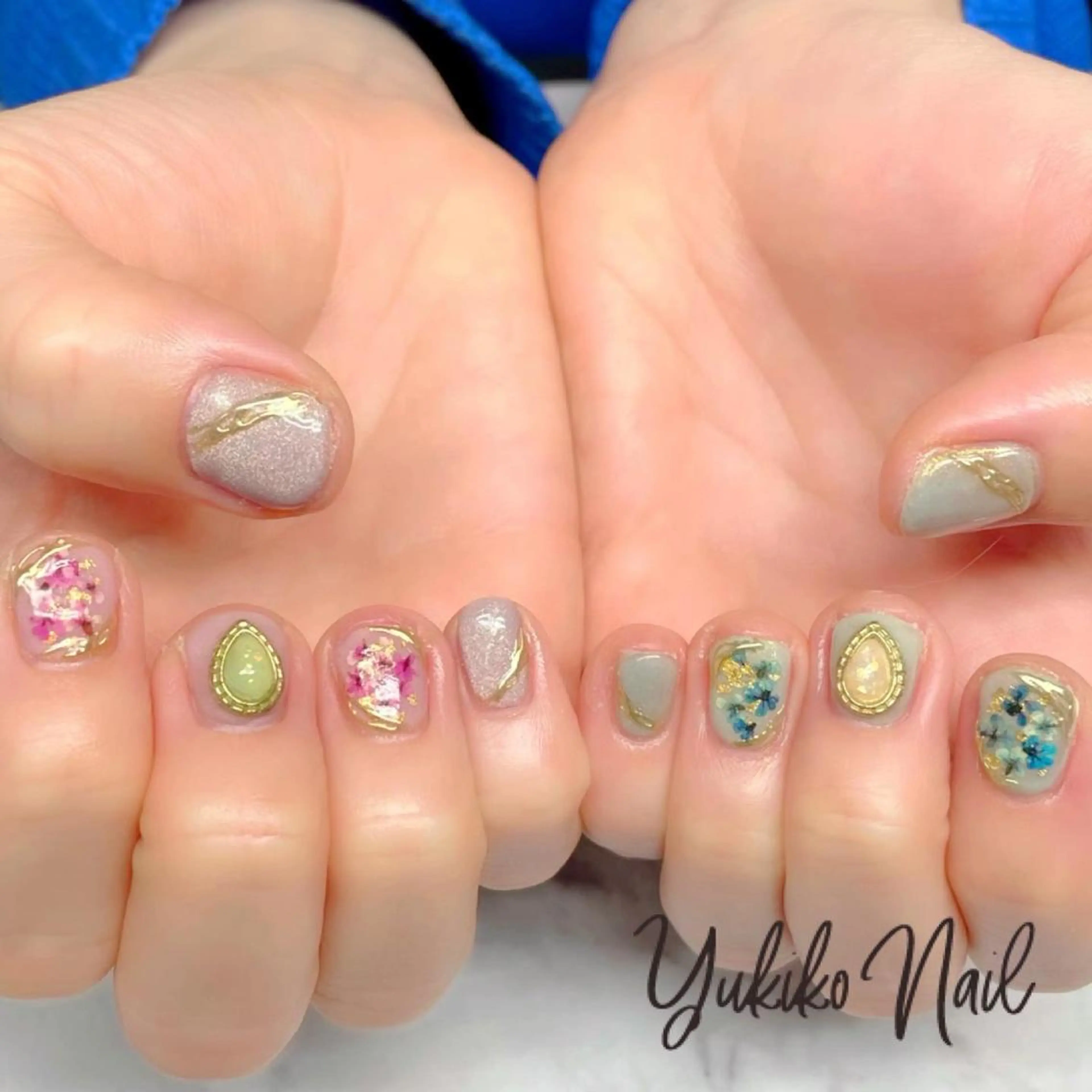 ネイル ゴージャス 持ち込み ハンドネイル ユキコ ネイルのネイルデザイン