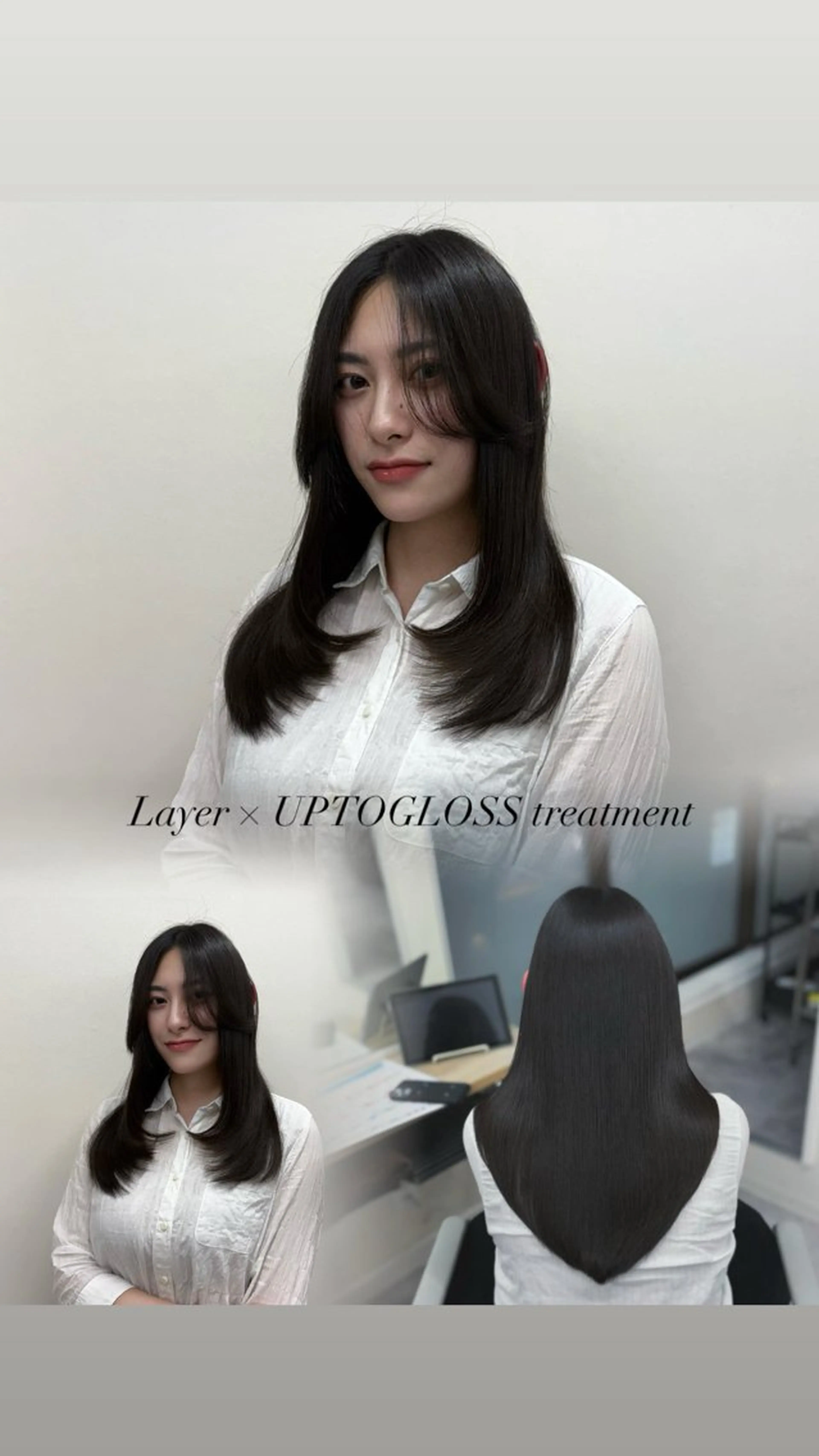 セミロング 顔周りカット レイヤーカット カット トリートメント あい❤︎ /髪質改善/韓国巻きのヘアスタイル