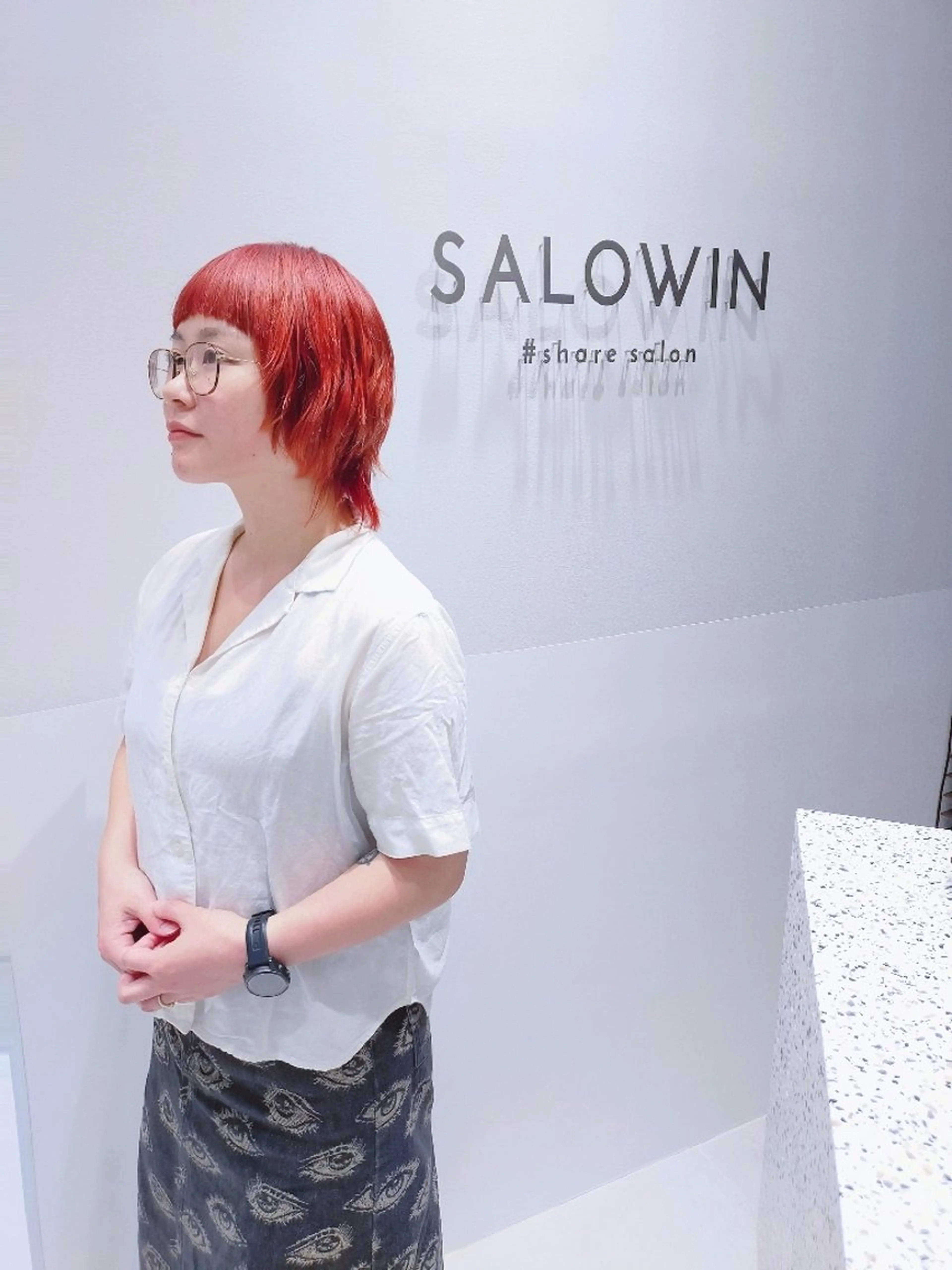 ショート カラー オレンジ レッドカラー レイヤーカット ウルフカット ウルフレイヤー カット ヘアカラー ショート&ボブなら お任せ✨中野 真二のヘアスタイル