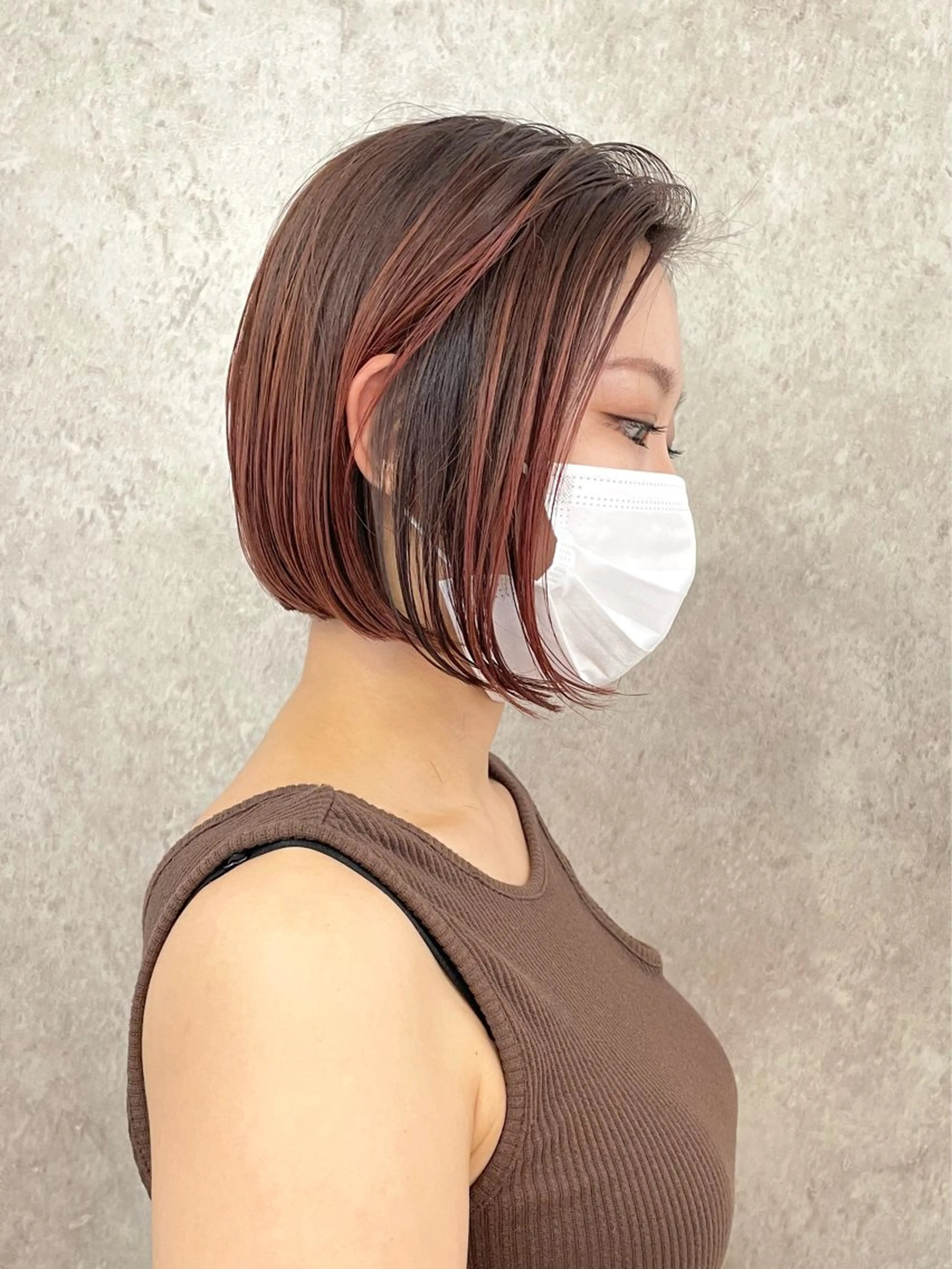 ショート ⭐ハイトーンブリーチ ミルクティーピンクのヘアスタイル