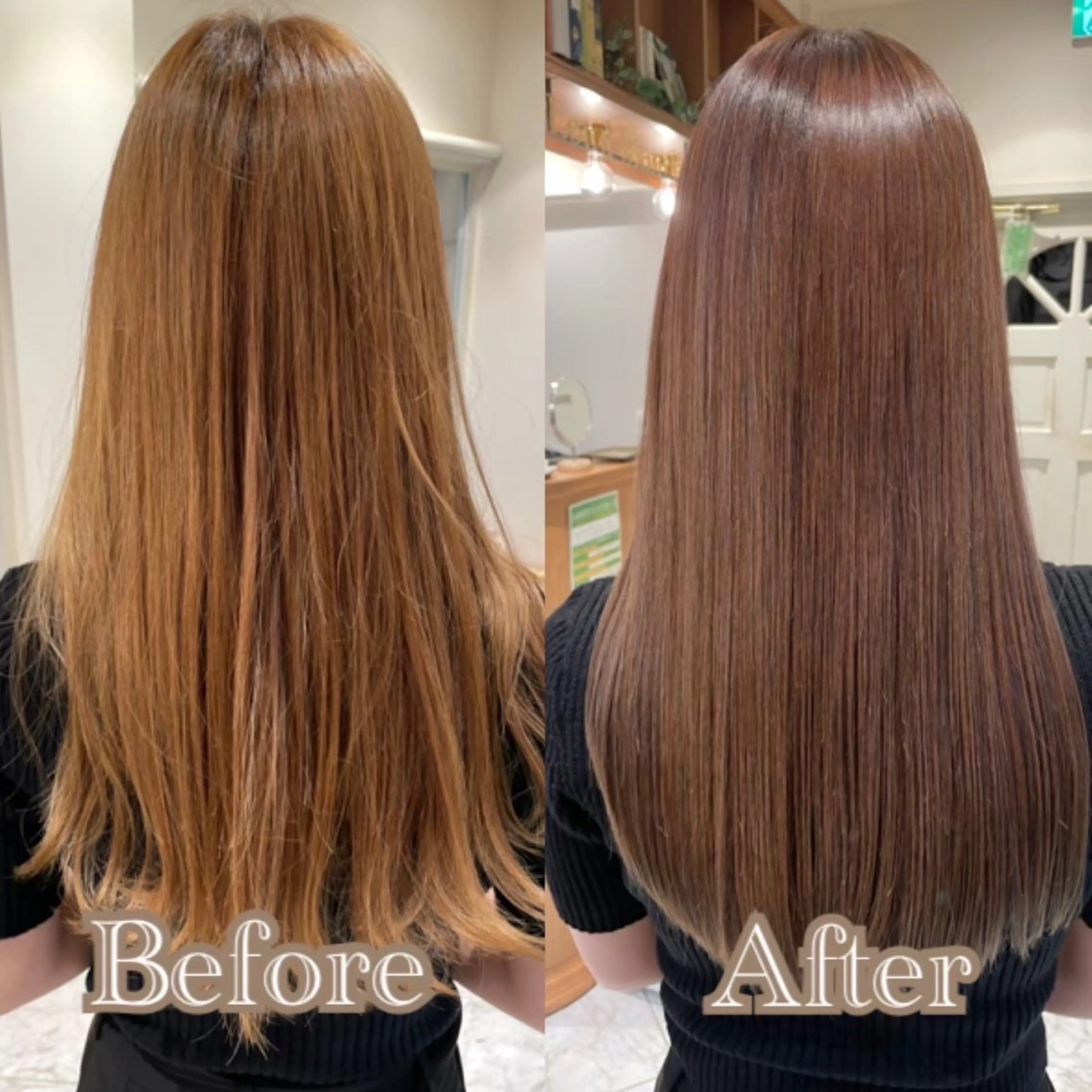 ロング カット ヘアカラー 艶カラー美髪縮毛矯正 /髪質改善✨️ユウキのヘアスタイル