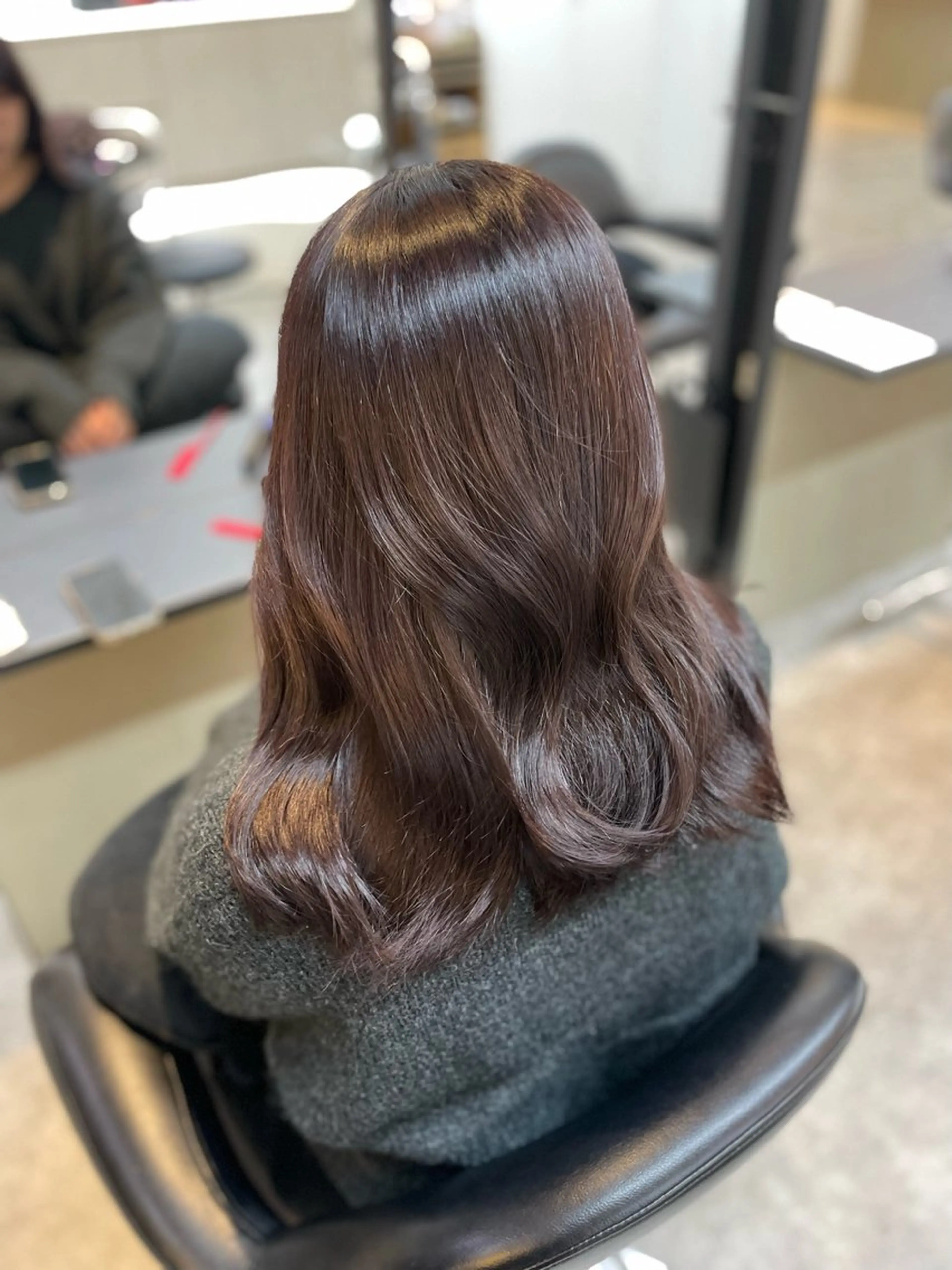 セミロング カラー ピンクカラー トリートメント 柳田 光のヘアスタイル