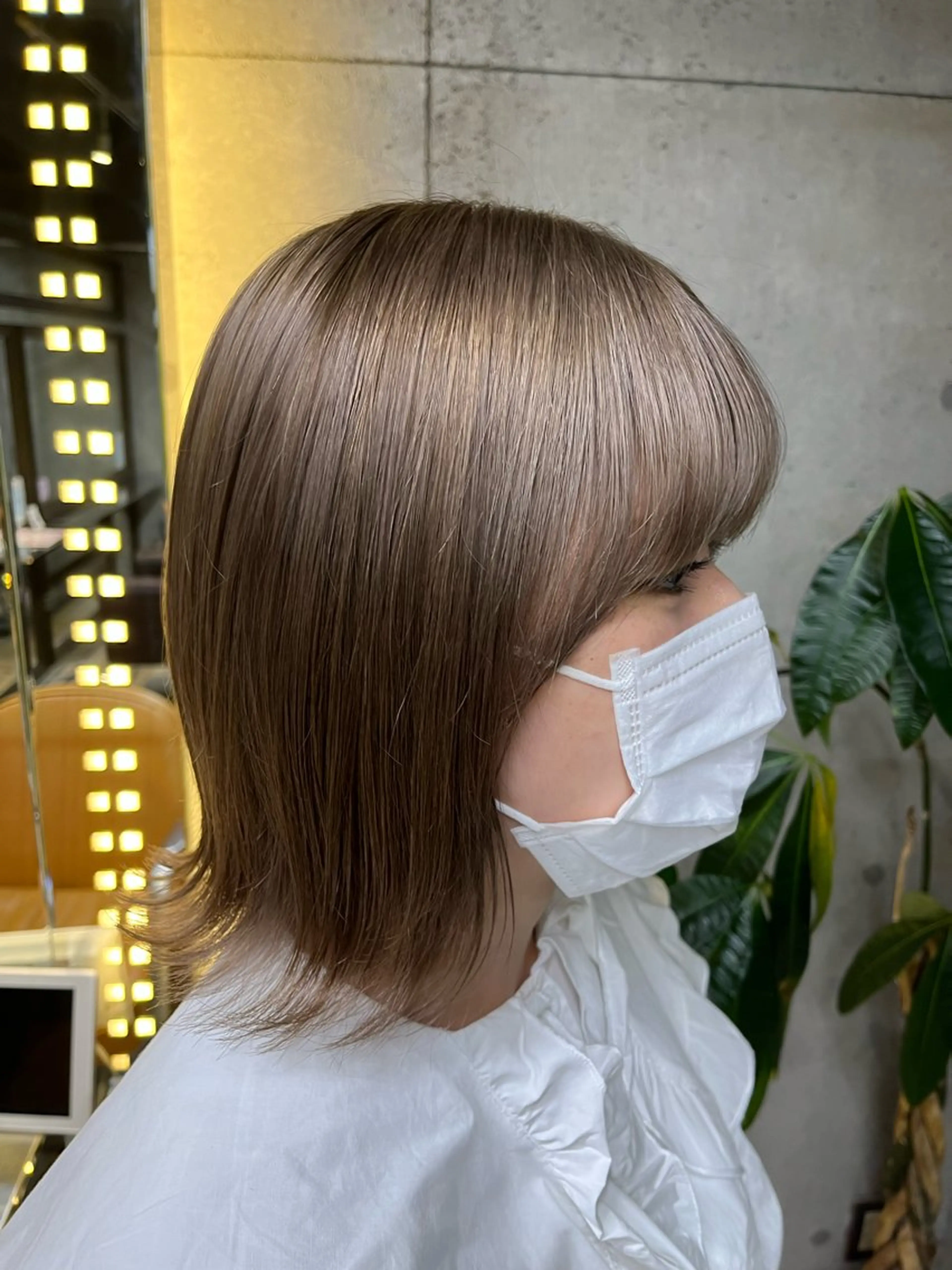 カラー 透明感カラー グレージュ ミユウ🌼ブリーチ / ダブルカラーのヘアスタイル