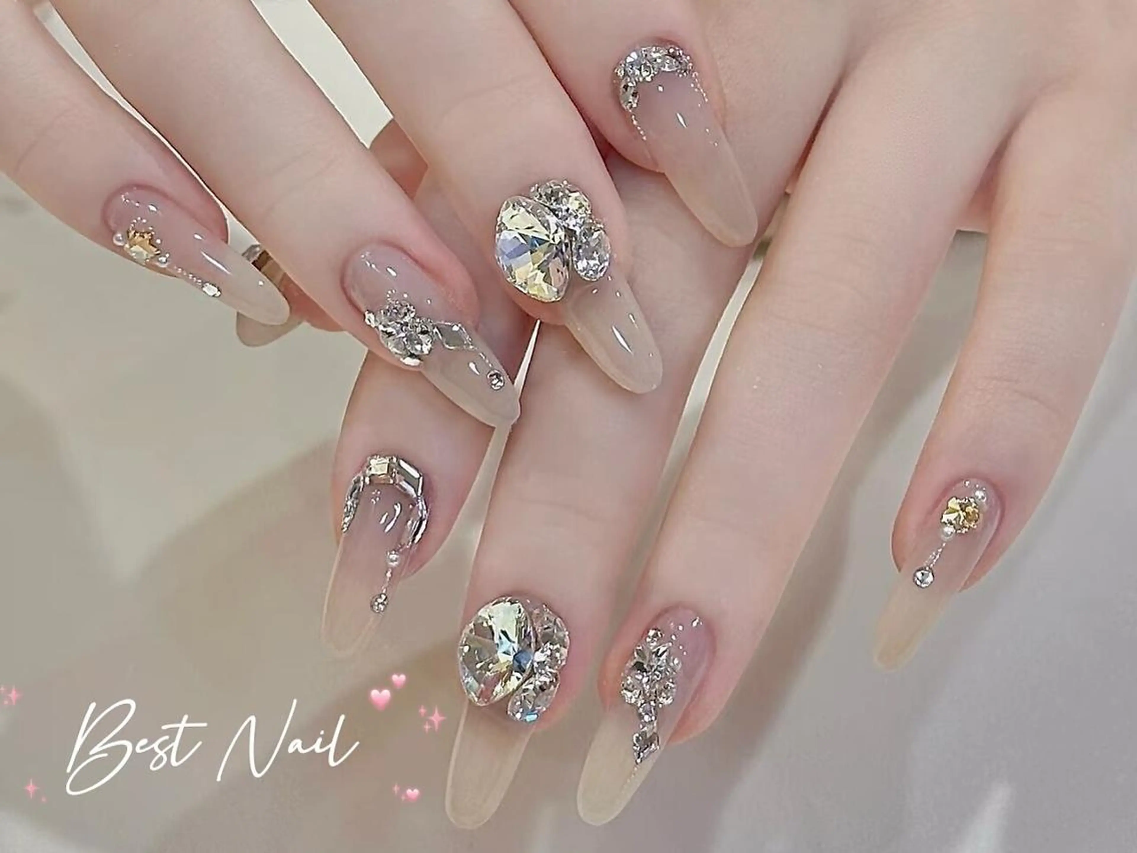 平日16時まで特価*豪華チップ長さだし＊10本パーツつけ放題¥15980→ ¥ 12580の写真