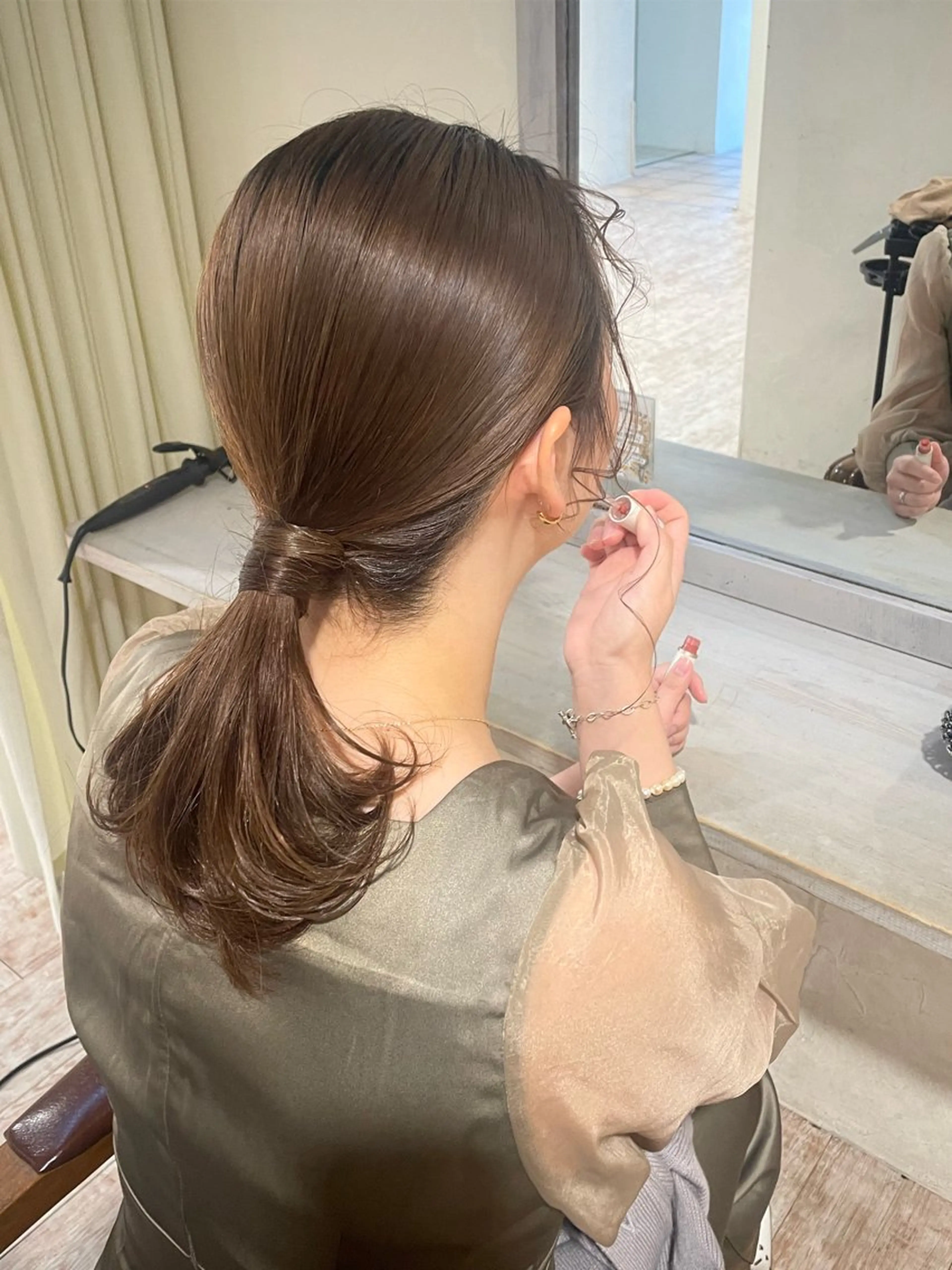 ヘアアレンジ ルプラボウ/日野 /ショート/レイヤーのヘアスタイル