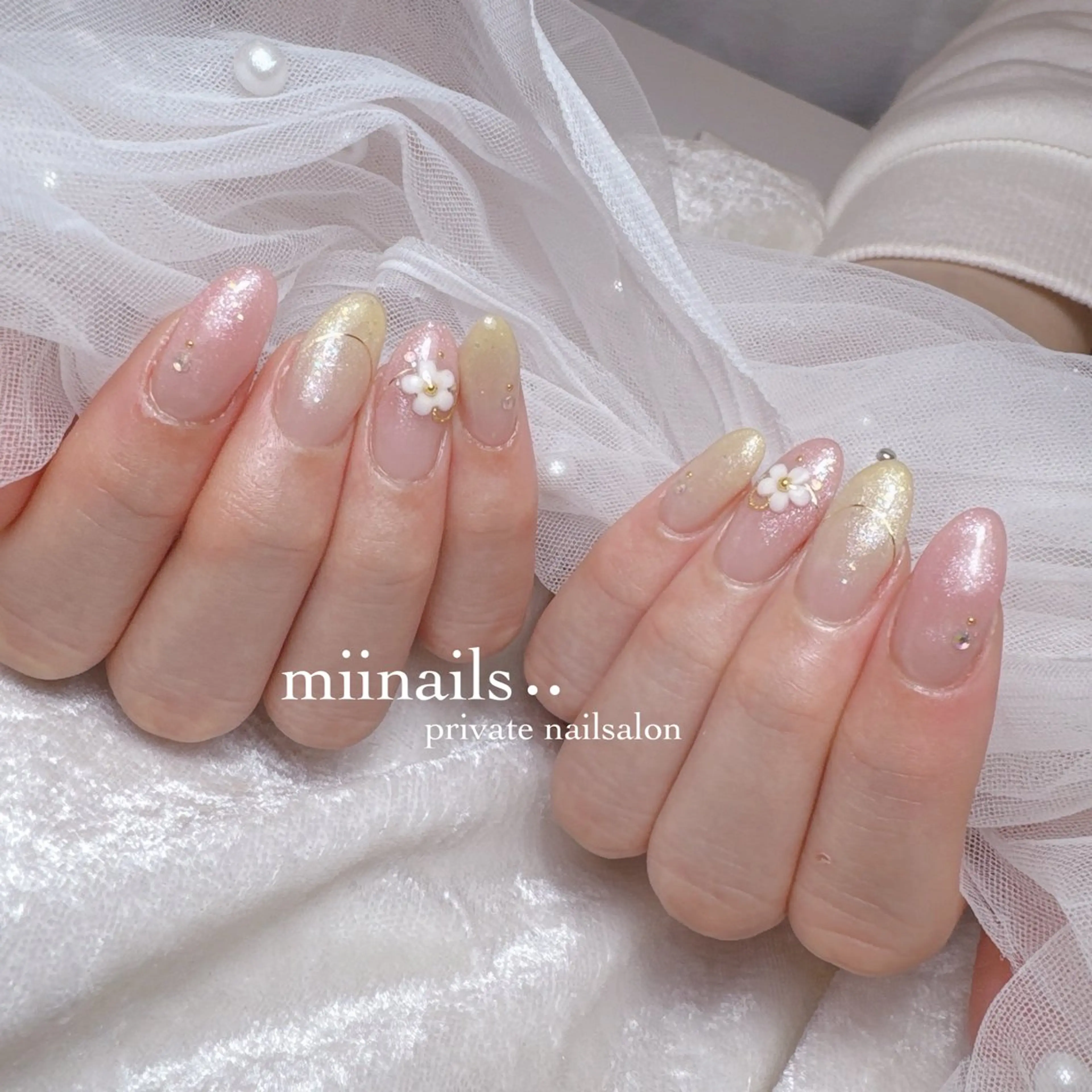 ネイル 韓国ネイル マグネットネイル ワンホンネイル ハンドネイル nailsalon miinailsのネイルデザイン