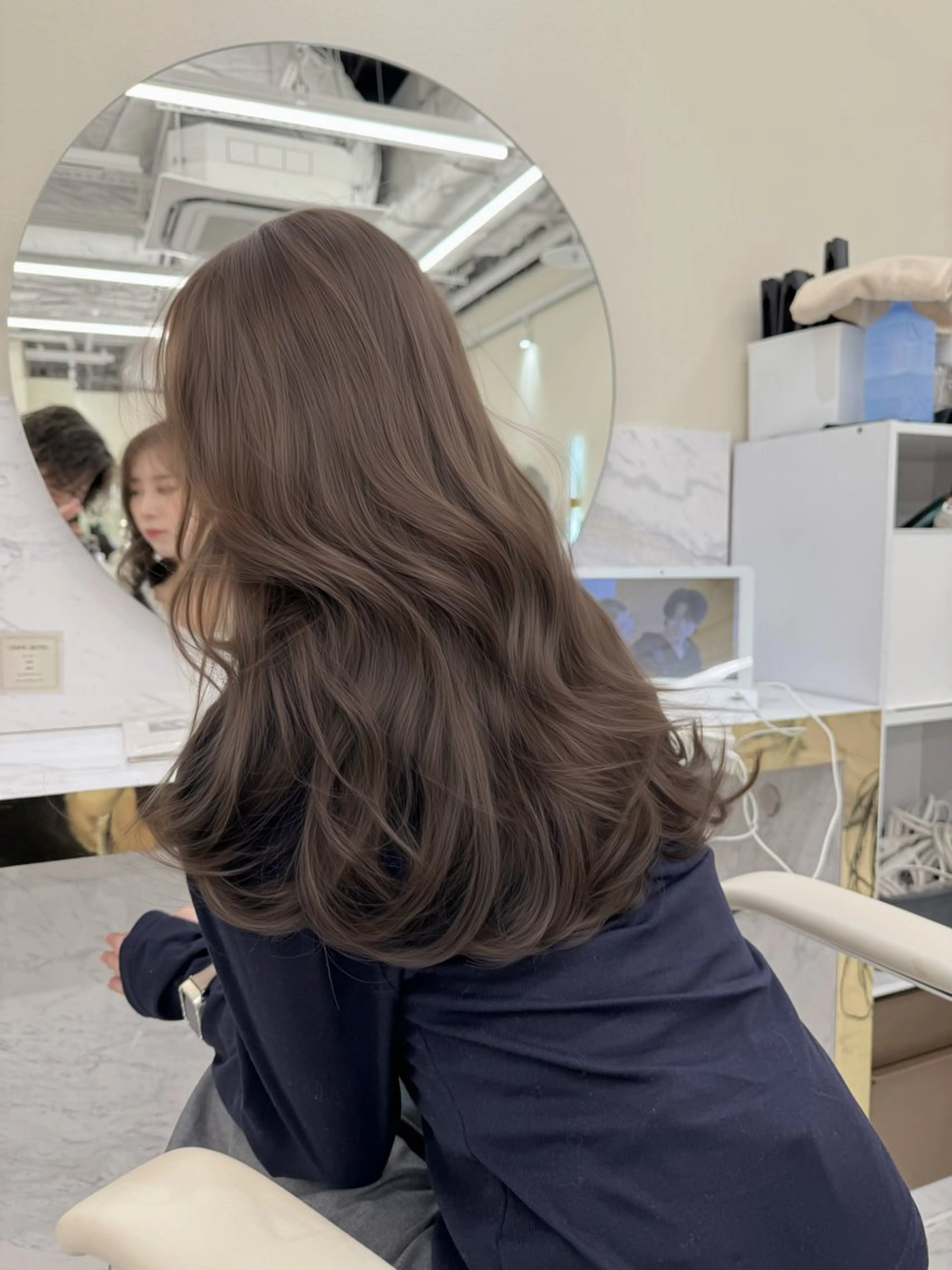 セミロング カラー ヘアアレンジ 透明感カラー オリーブカラー カット ヘアカラー トリートメント 髪質改善特化 🫧松野力也のヘアスタイル