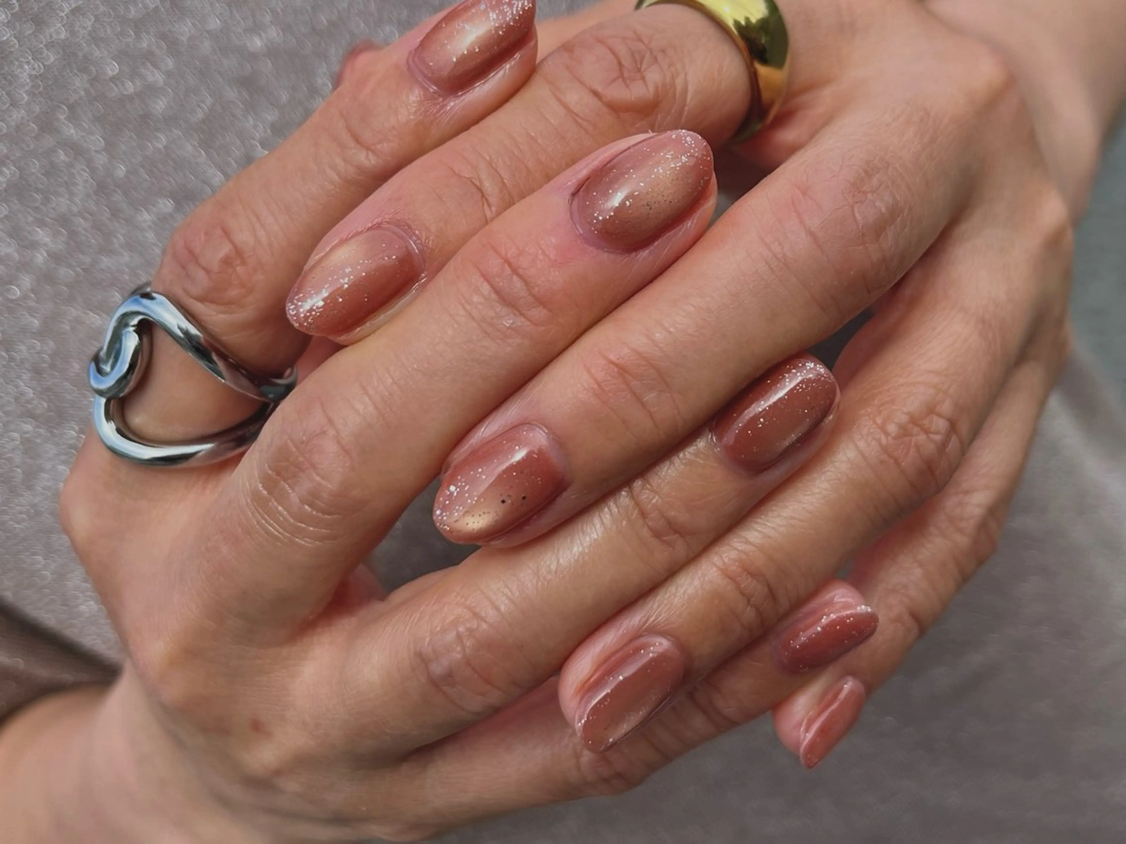 ネイル ラメ(グリッター) マグネットネイル ハンドネイル Bloom Nailのネイルデザイン