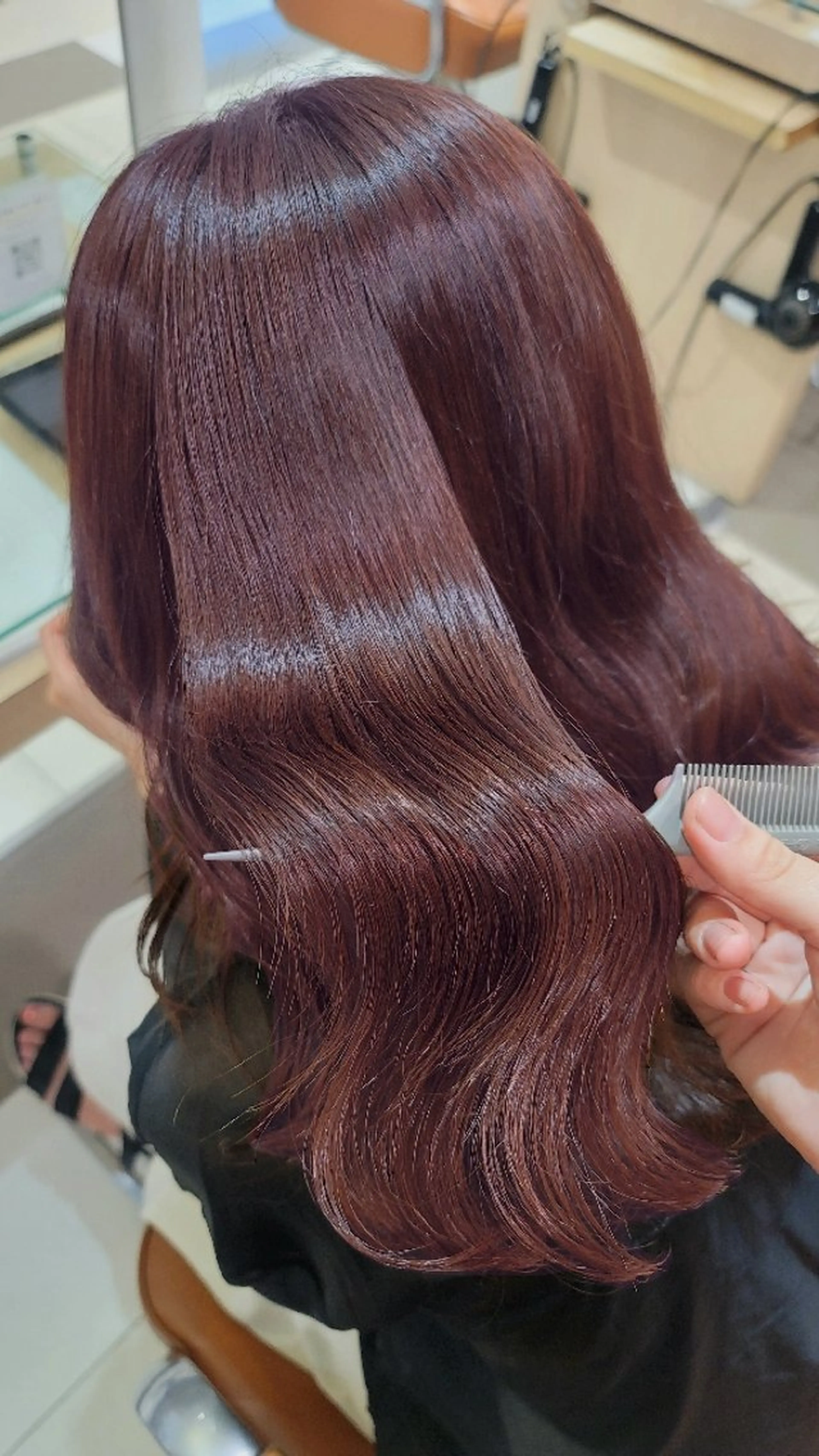 ミディアム カラー カットモデル/ セット/宮里心香のヘアスタイル