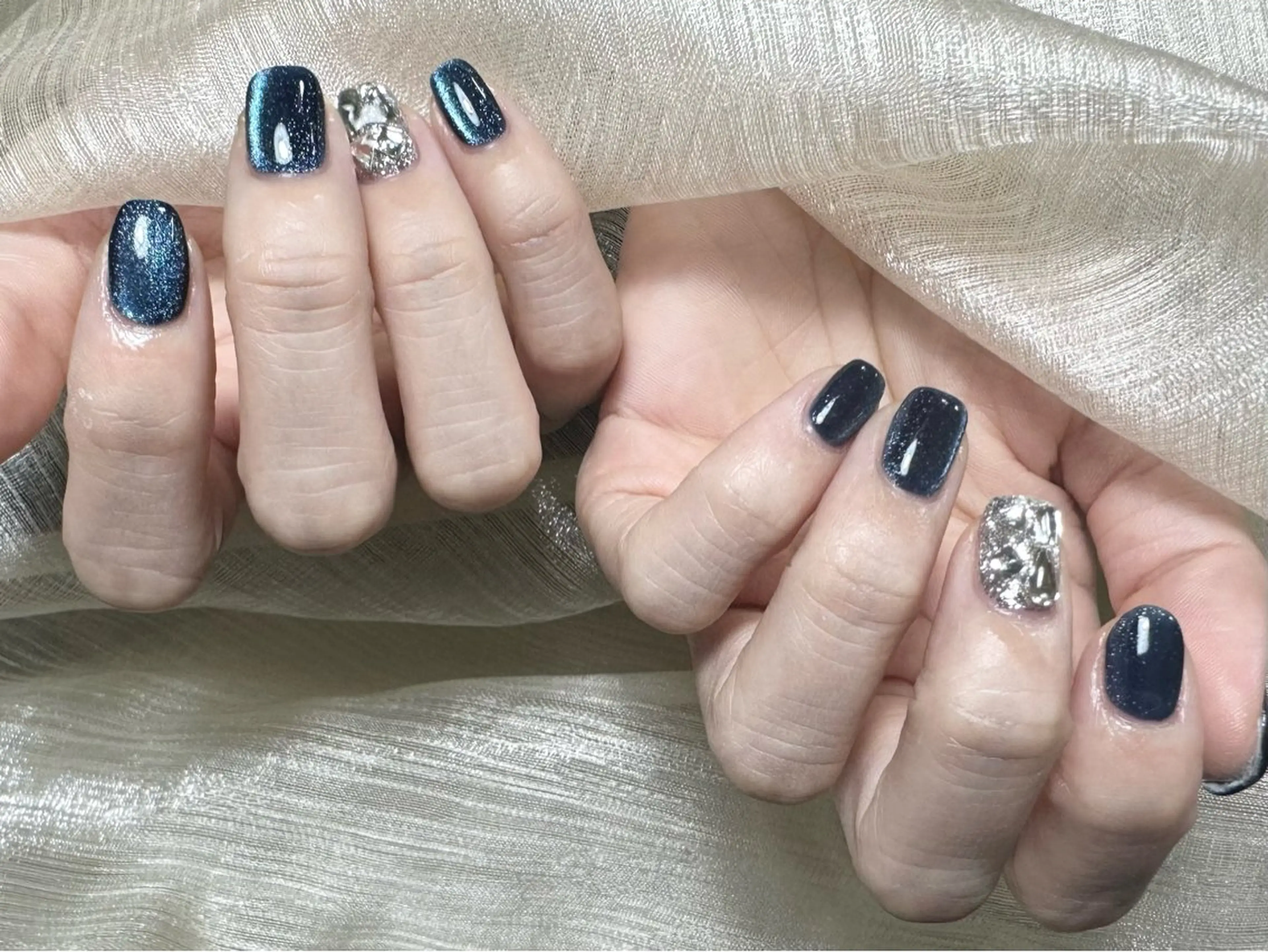 ネイル マグネットネイル ハンドネイル ハンドケア ⭐️Syu Rei⭐️のネイルデザイン