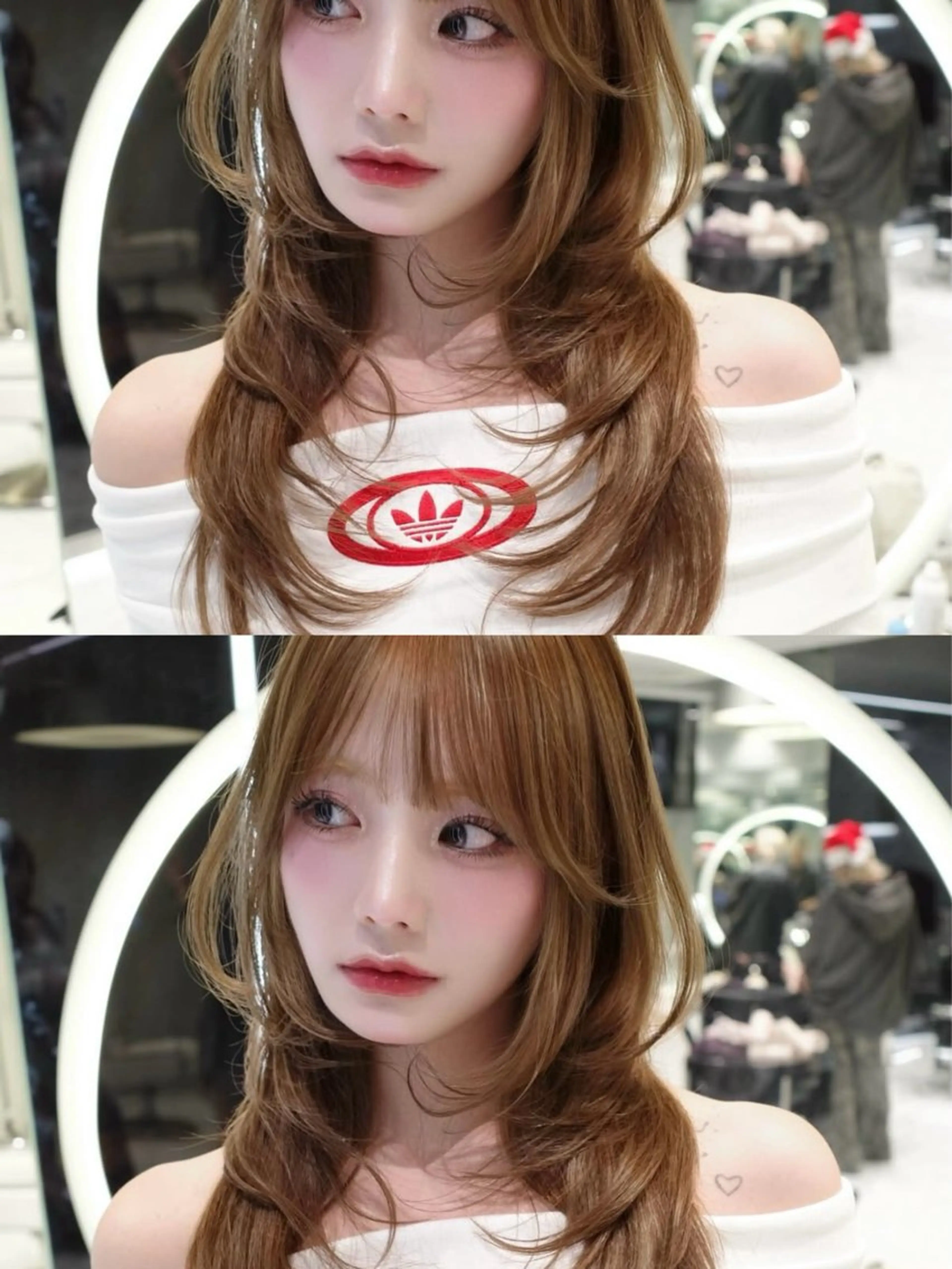 ミディアム レイヤーカット/ きったん/ハイライトのヘアスタイル