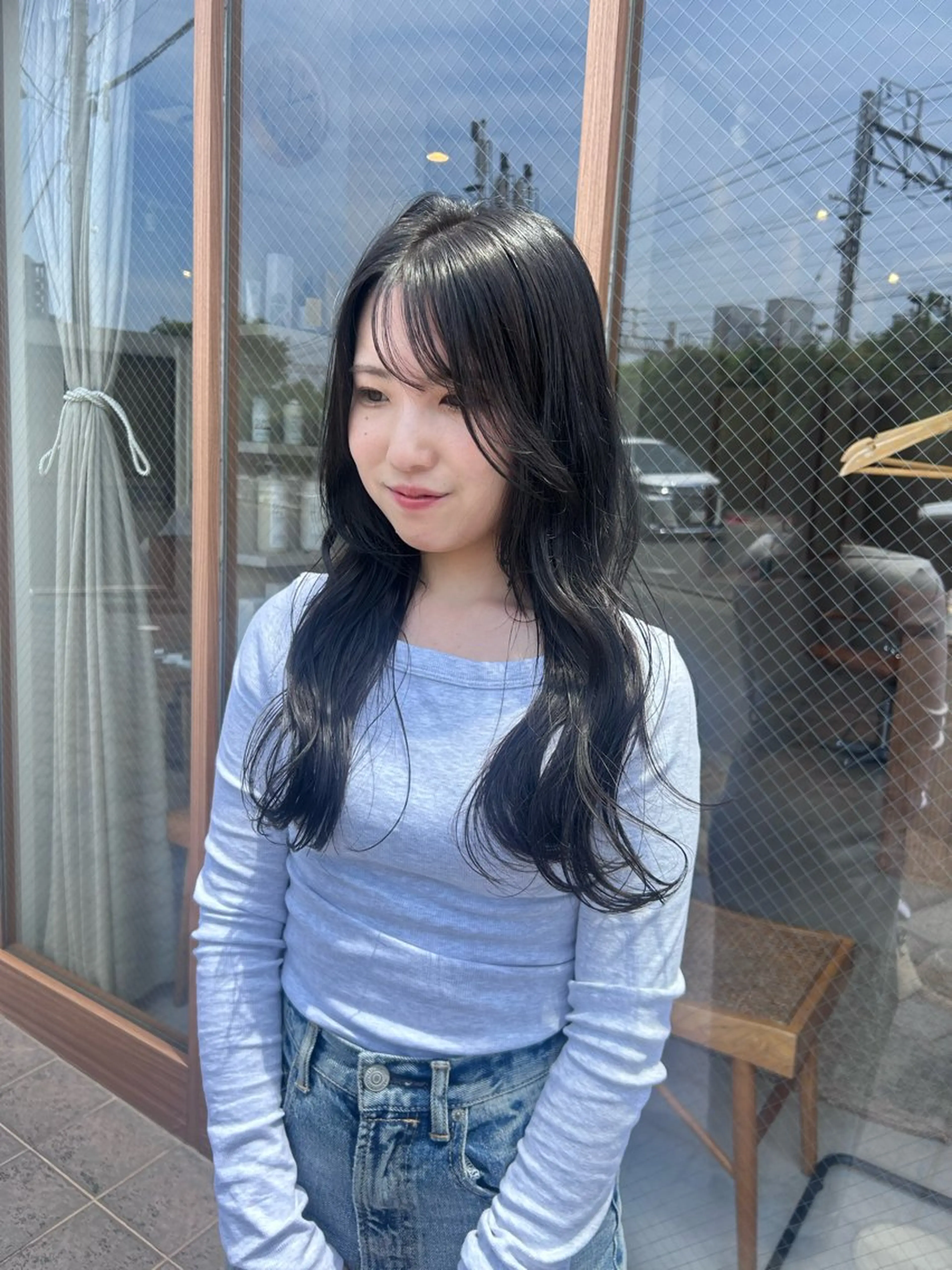 ロング ヘアカラー トリートメント レイヤーカット/ツヤ 縮毛矯正/アチワのヘアスタイル