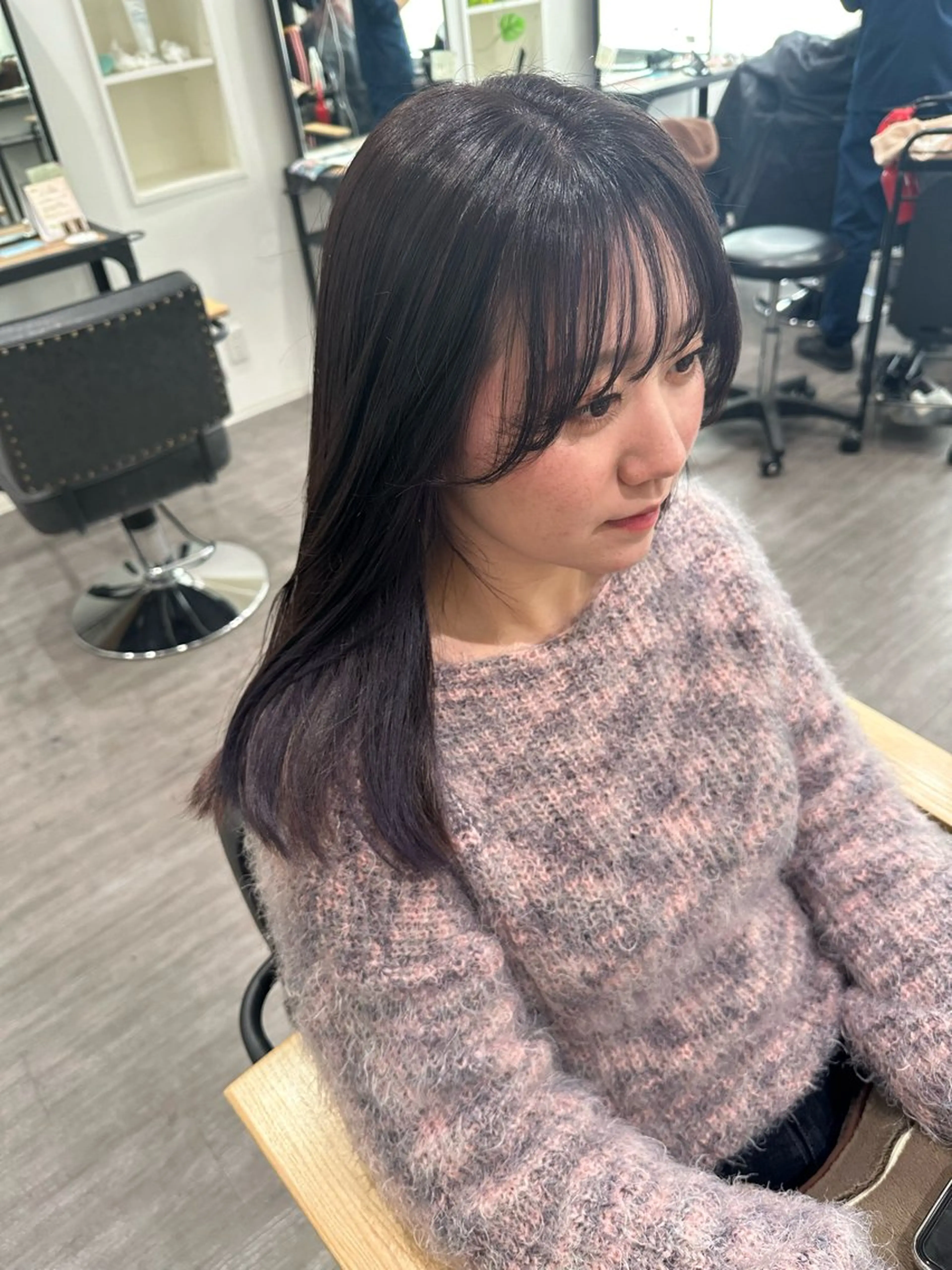 ミディアム カラー ラベンダーカラー カット ヘアカラー トリートメント 艶髪レイヤー上田 紗也🇰🇷💗のヘアスタイル