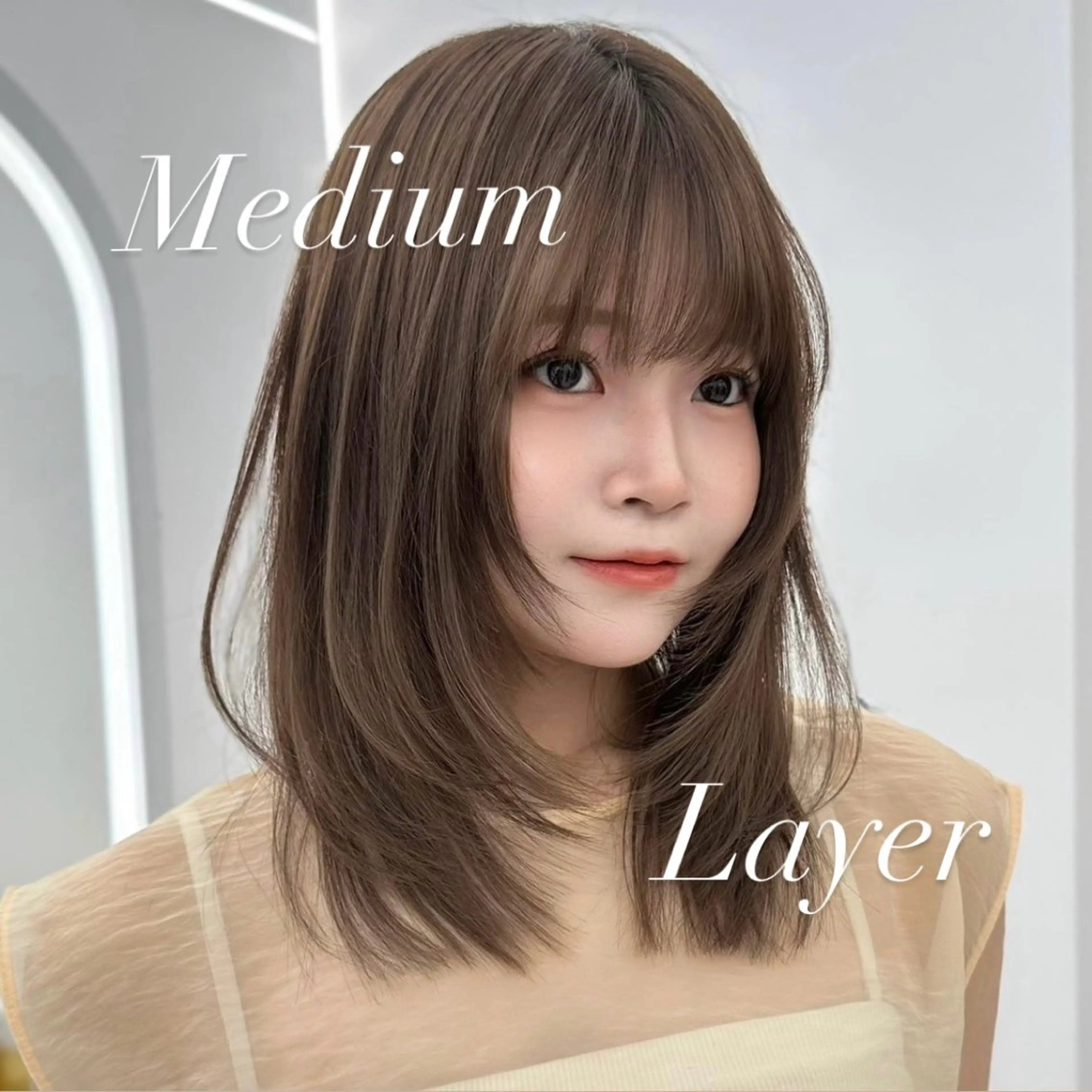 ミディアム カラー トリートメント 前髪/似合わせカット COA こも.のヘアスタイル