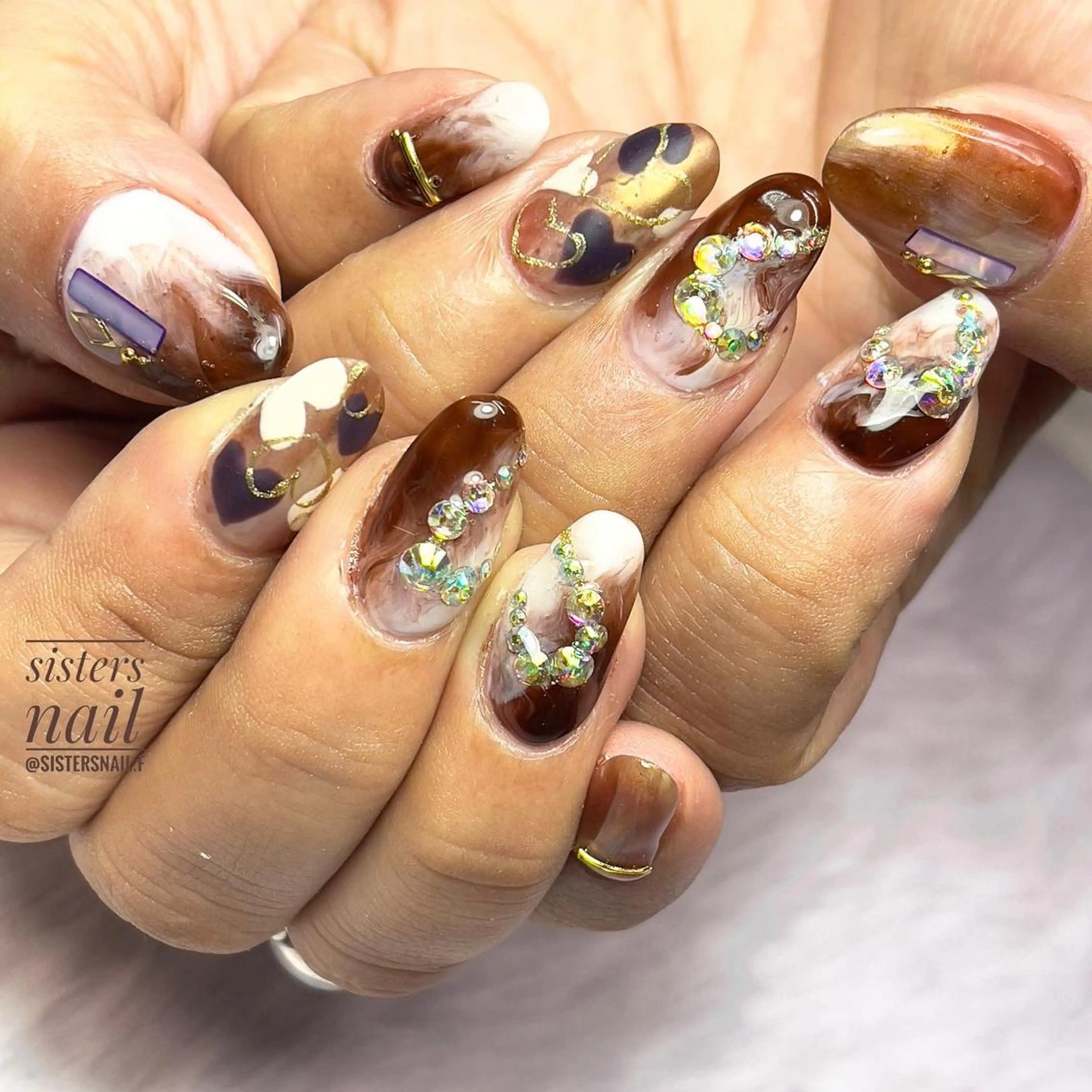 ネイル アートネイル 入学式 卒業式 ハート ニュアンスネイル sisters nail.fのネイルデザイン