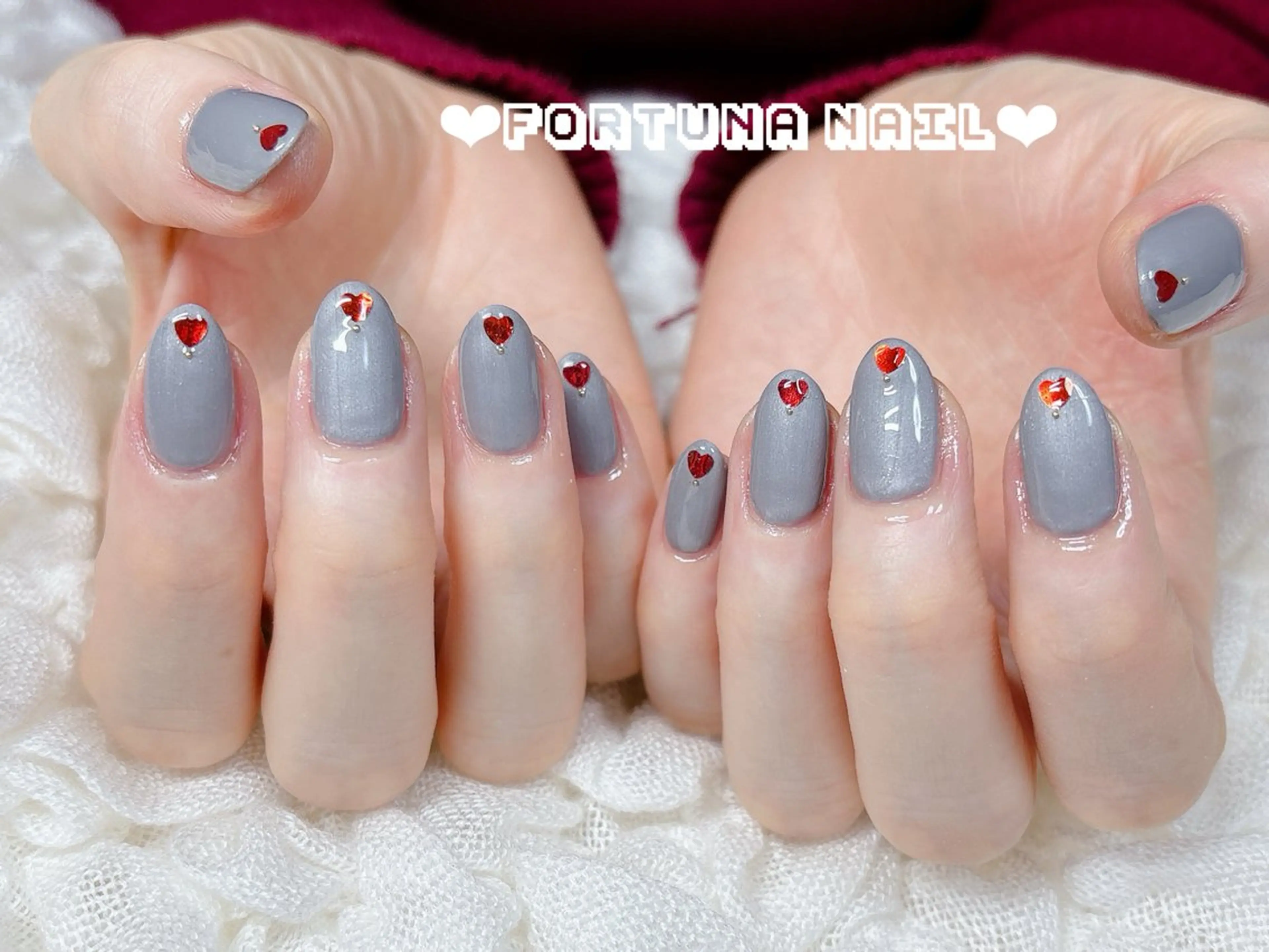 ネイル バレンタイン Nail •Head スパFortunaのネイルデザイン