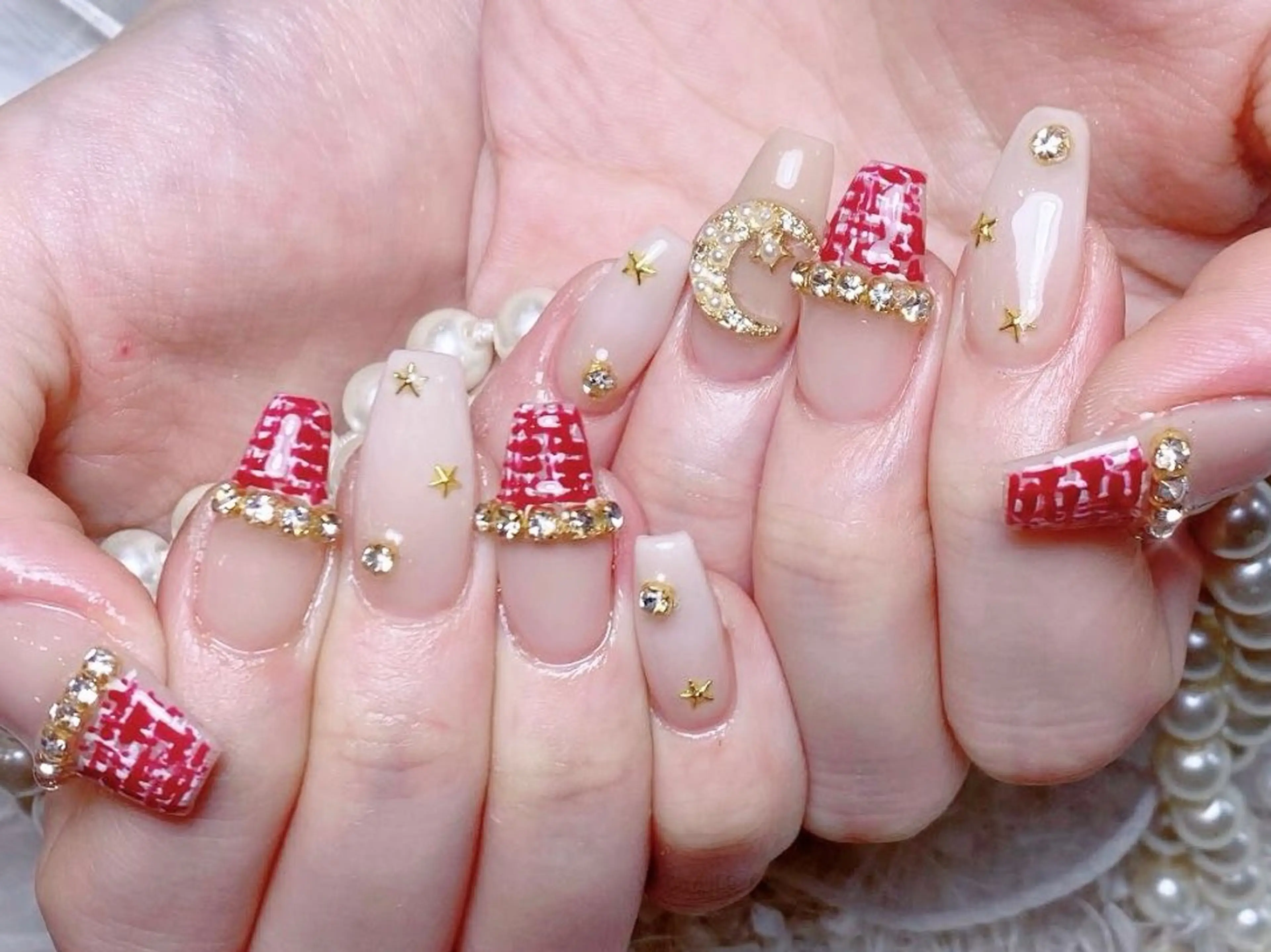 ネイル オーロラネイル チークネイル 長さ出し フットネイル フレンチネイル NaNa nailのネイルデザイン